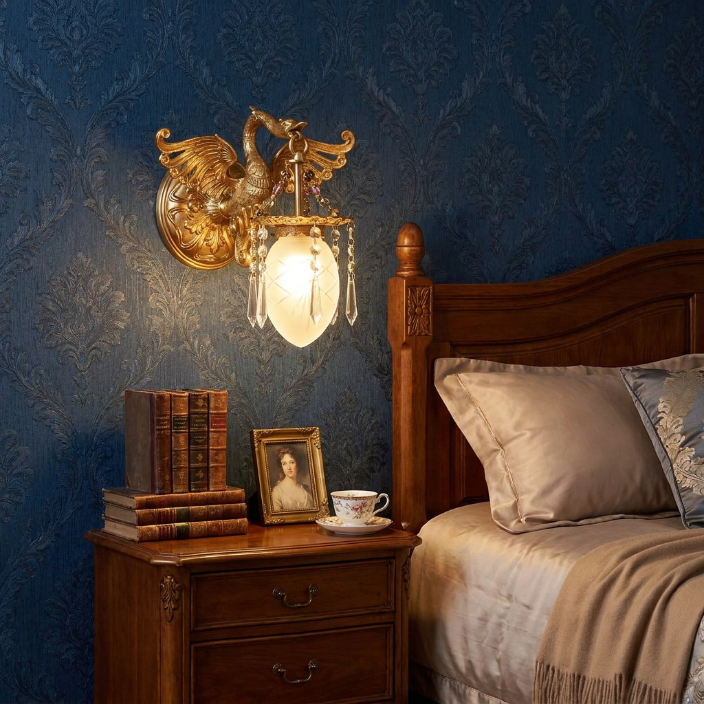 Cygni Grace Wall Sconce in a styled interior setting