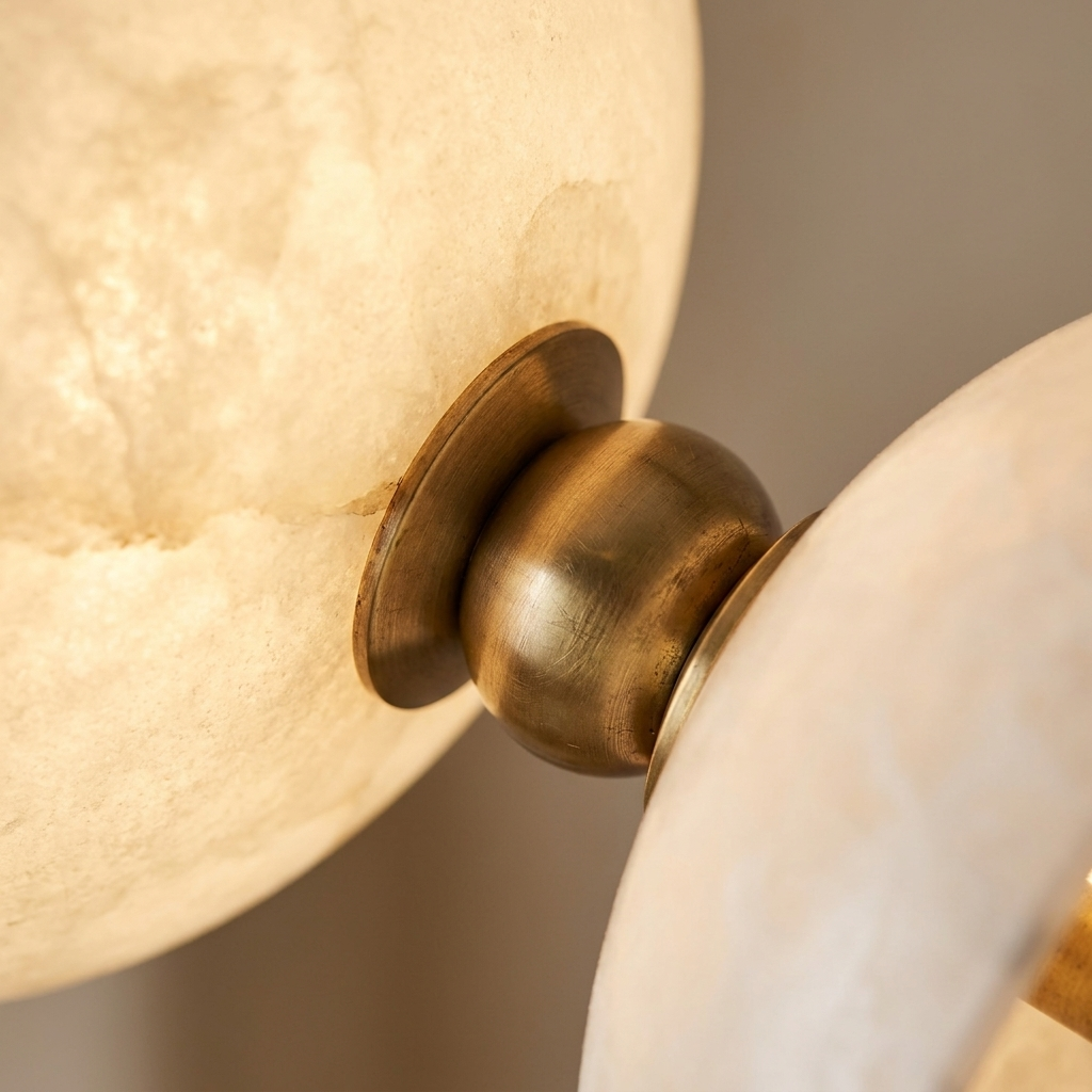 Cascading Alabaster Dome Chandelier material detail close-up