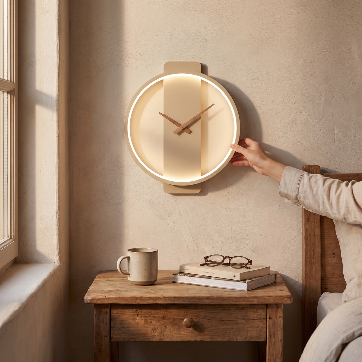 Orbit Clock Wall Lamp
