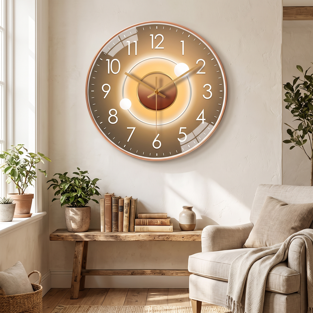Classic Glass Dial Wall Clock