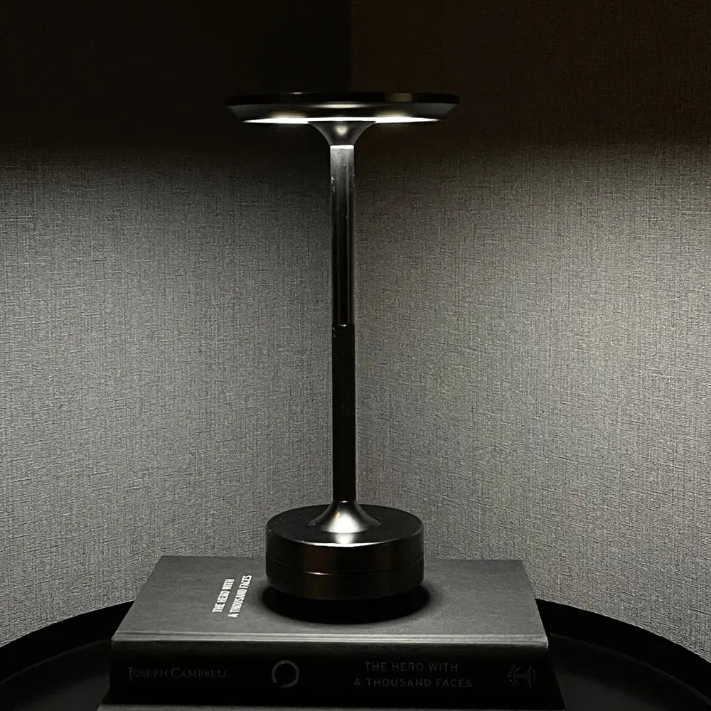 Spun Metal Cordless Table Lamp