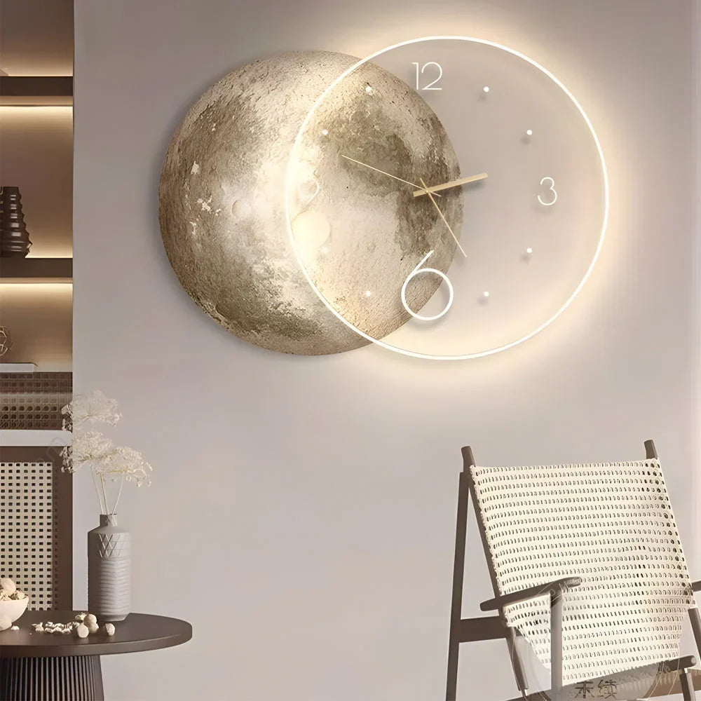 Moon Surface LED Wall Clock