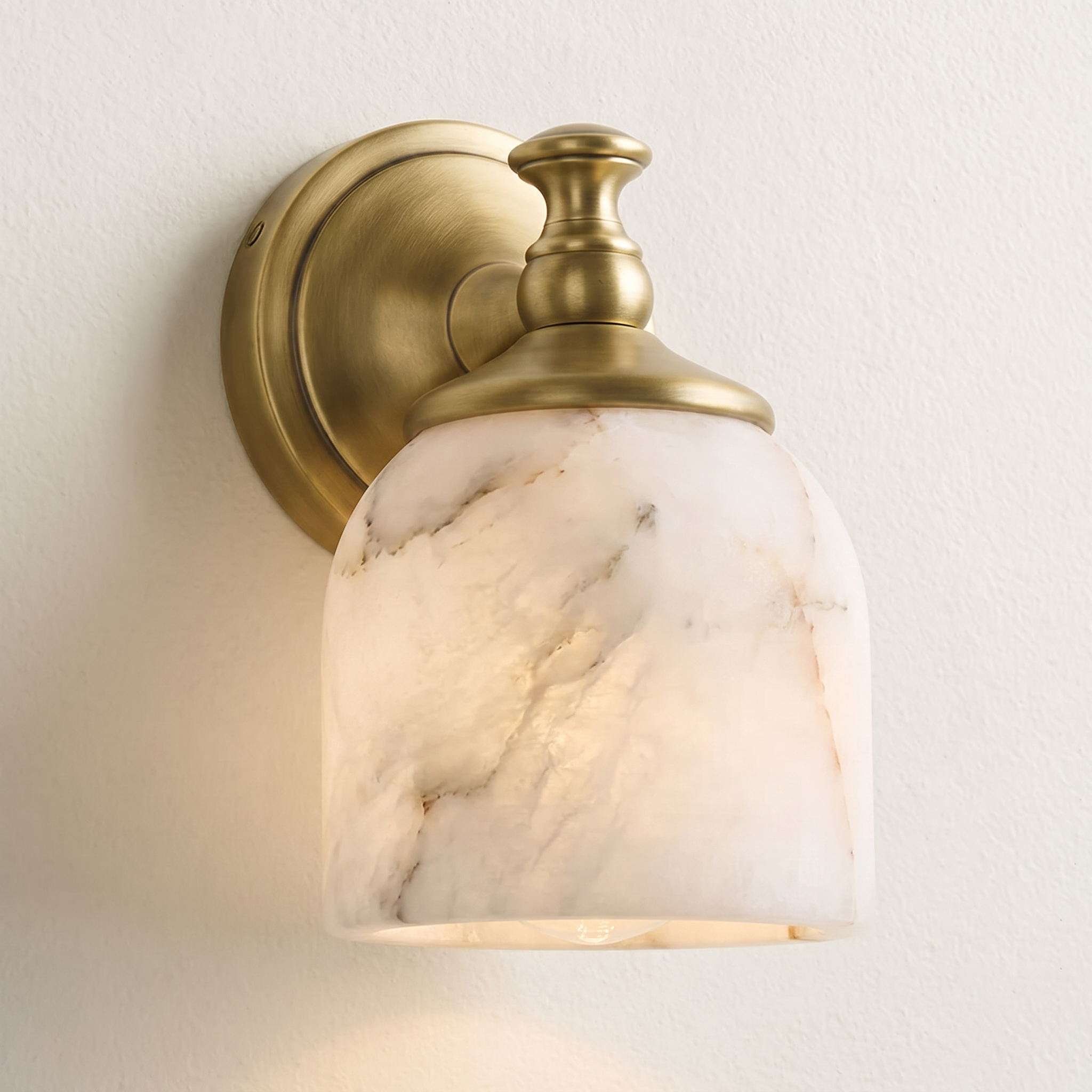 Medallion Milk Glass Sconce