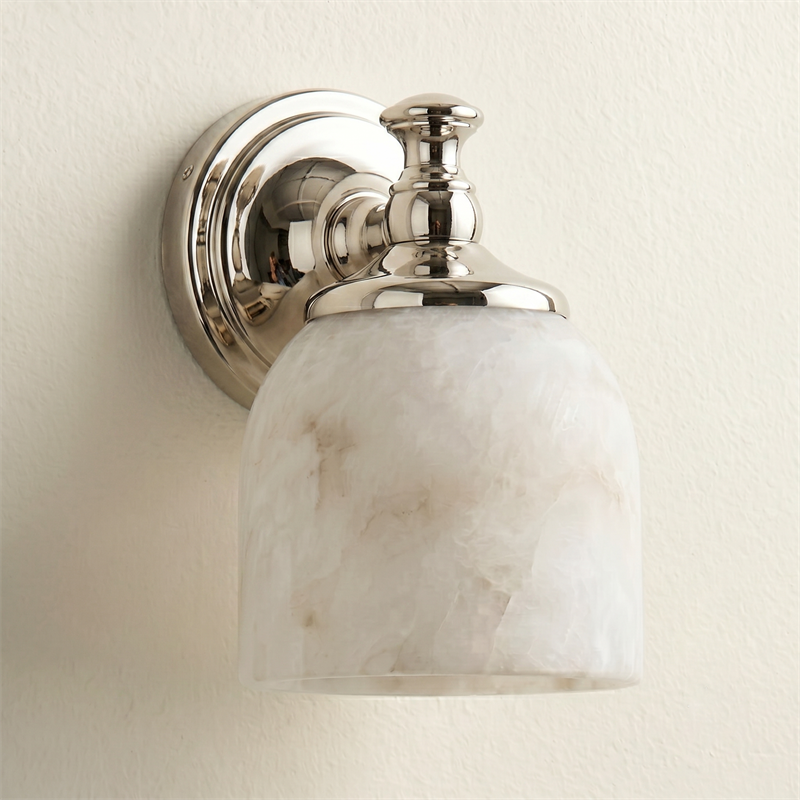 Medallion Milk Glass Sconce