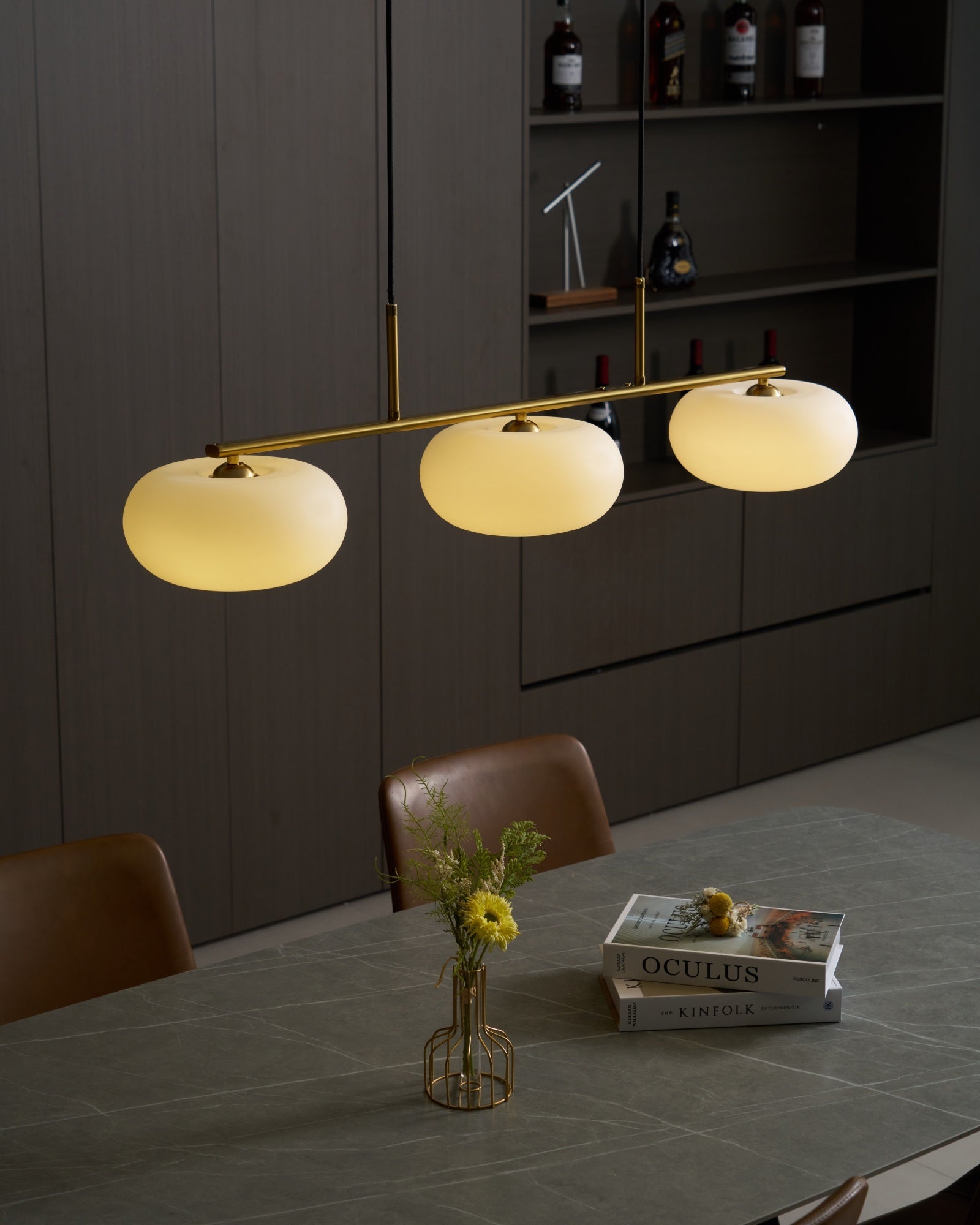 Trio Globe Linear Pendant