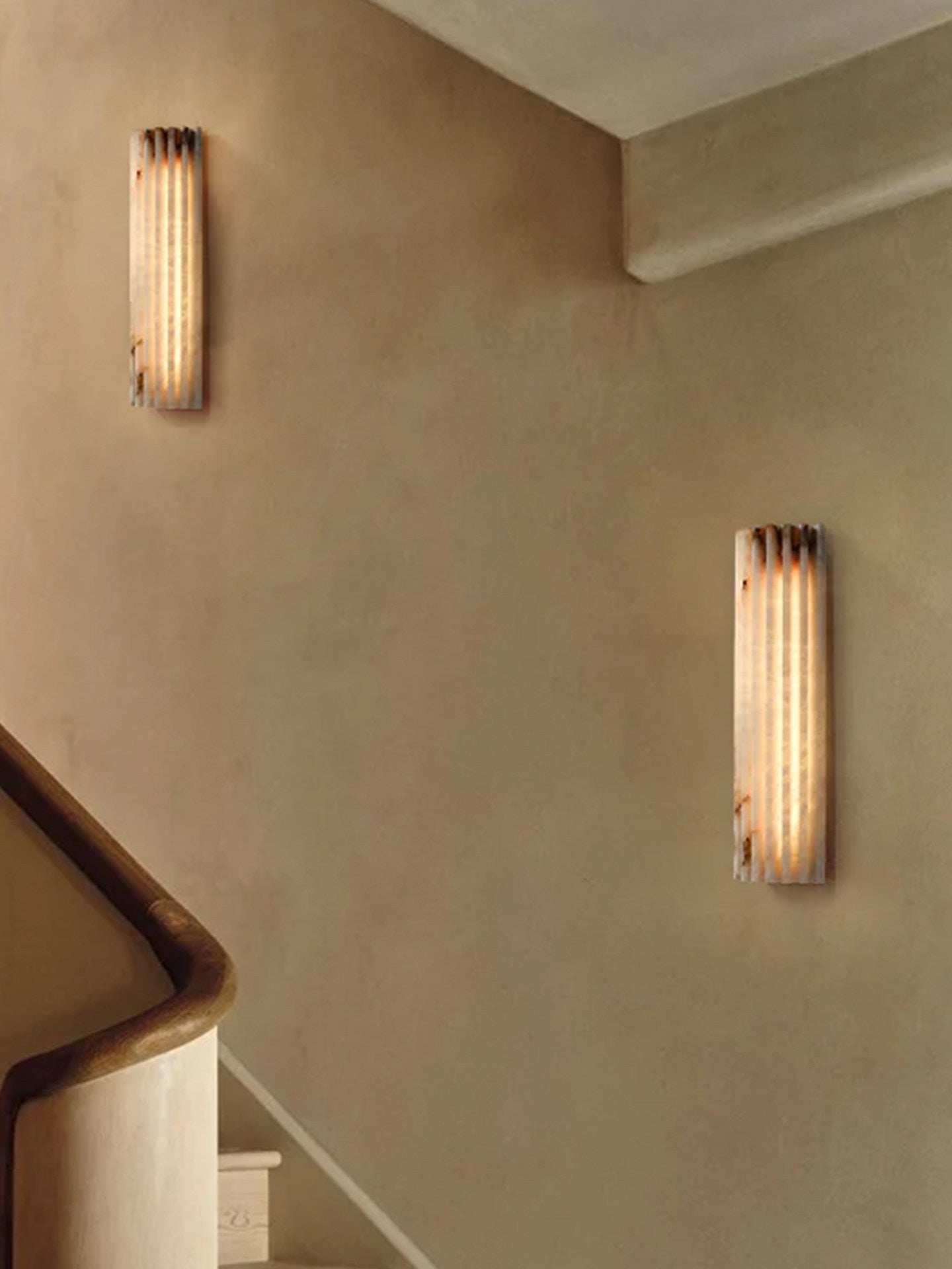 Cascata Fluted Stone Sconce