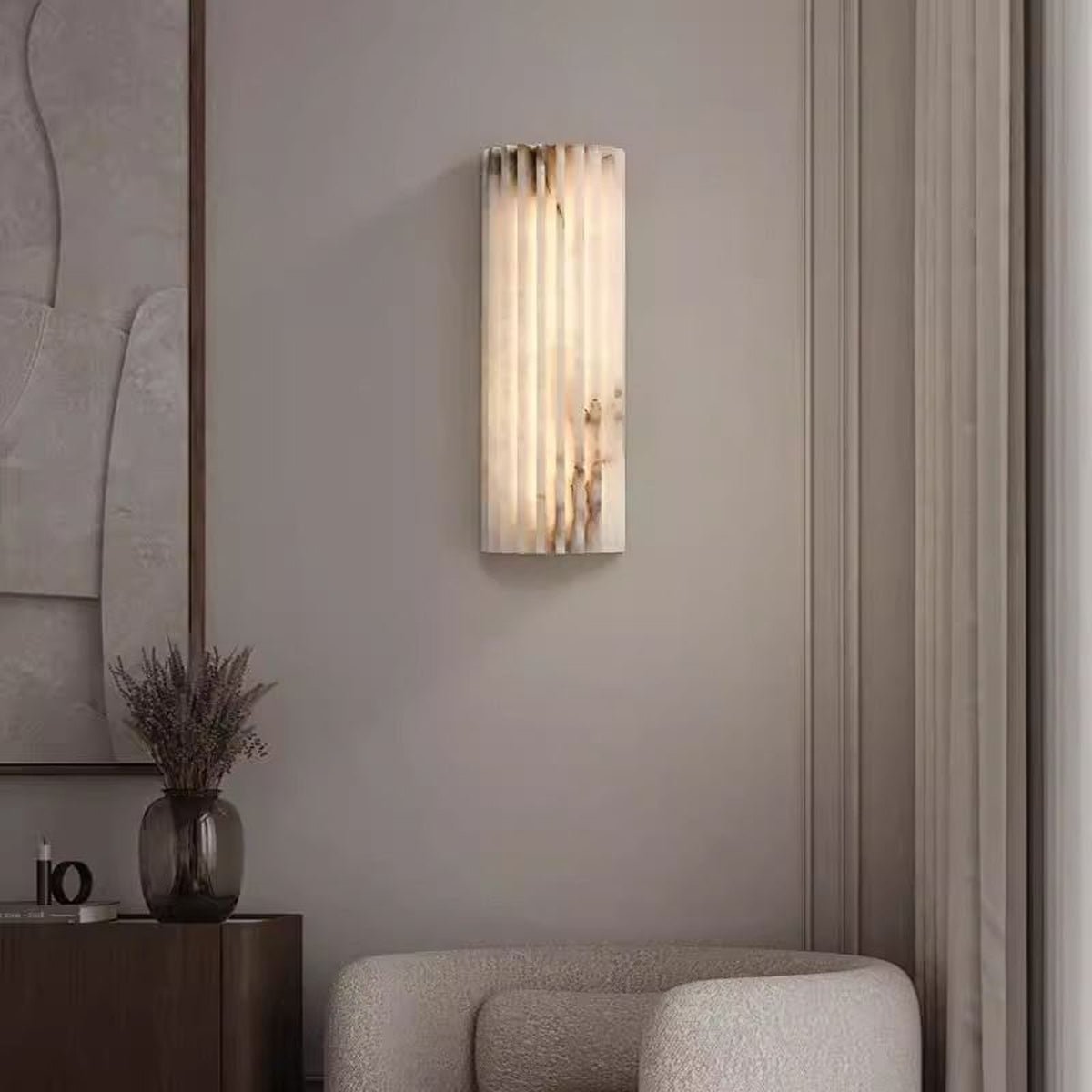 Cascata Fluted Stone Sconce