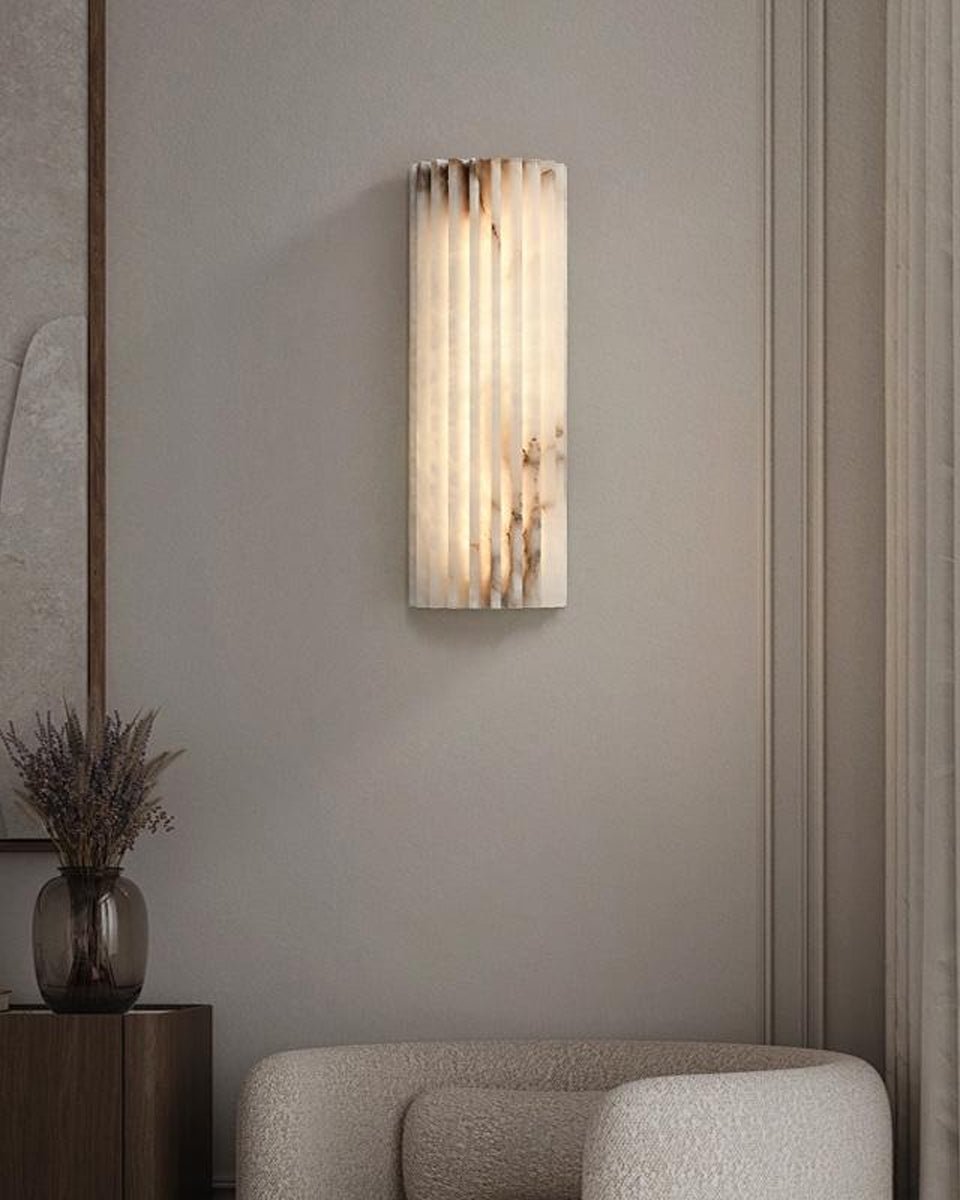 Cascata Fluted Stone Sconce