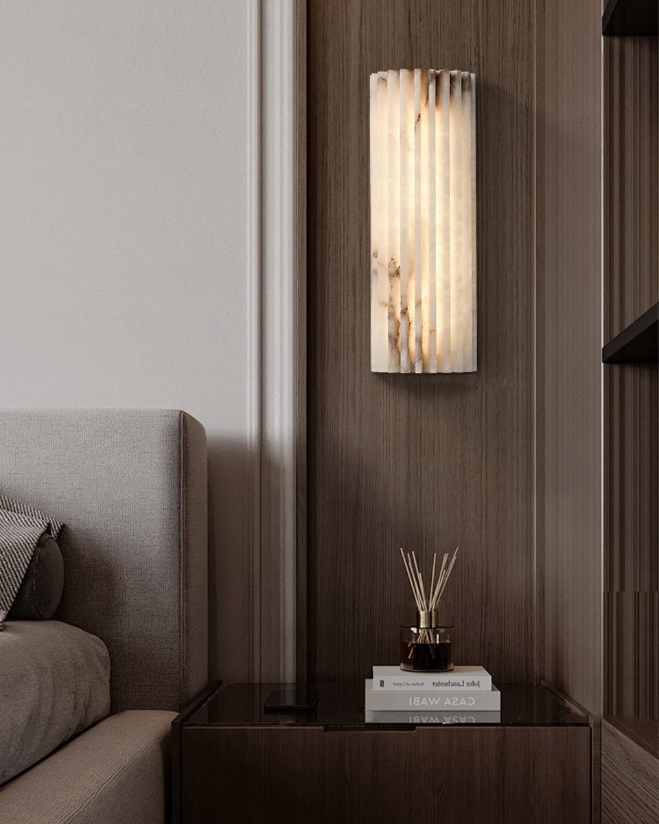 Cascata Fluted Stone Sconce