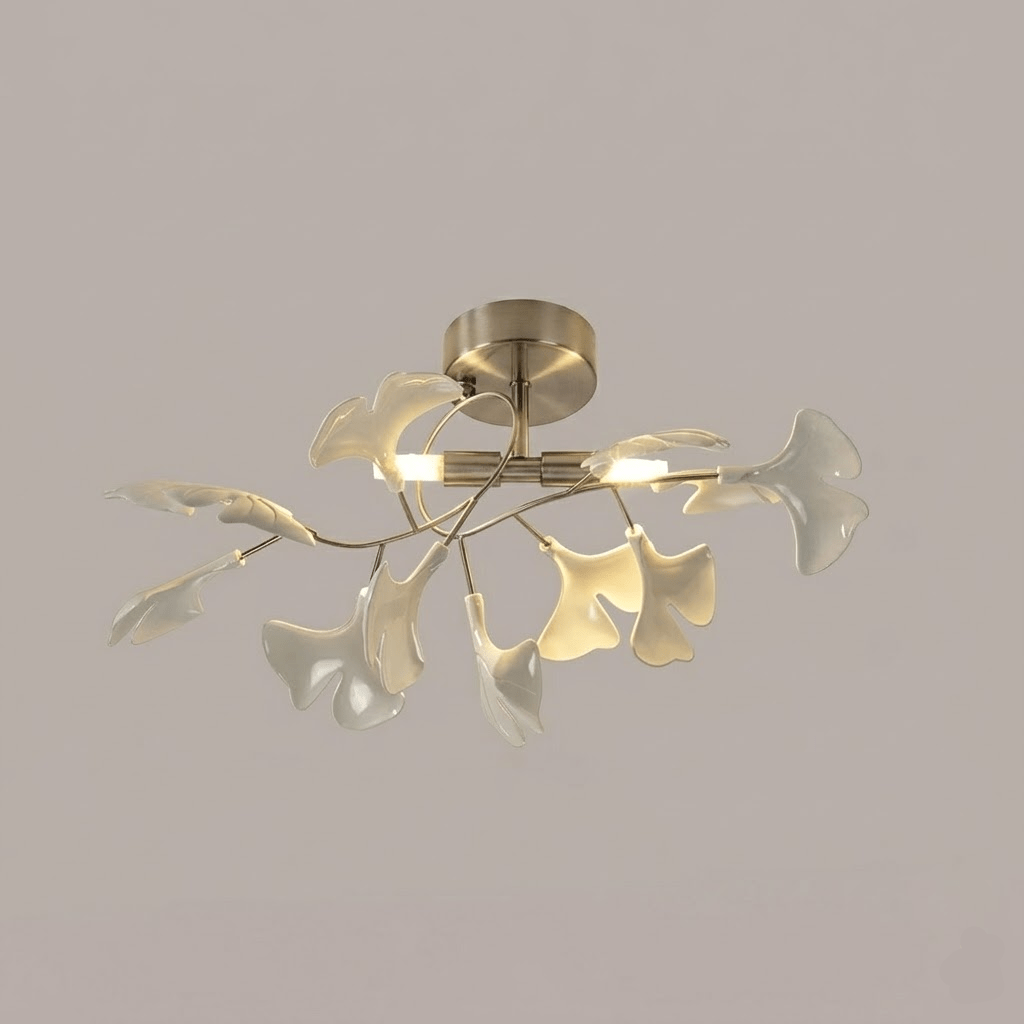 Ginkgo Ceramic Leaf Ceiling Light
