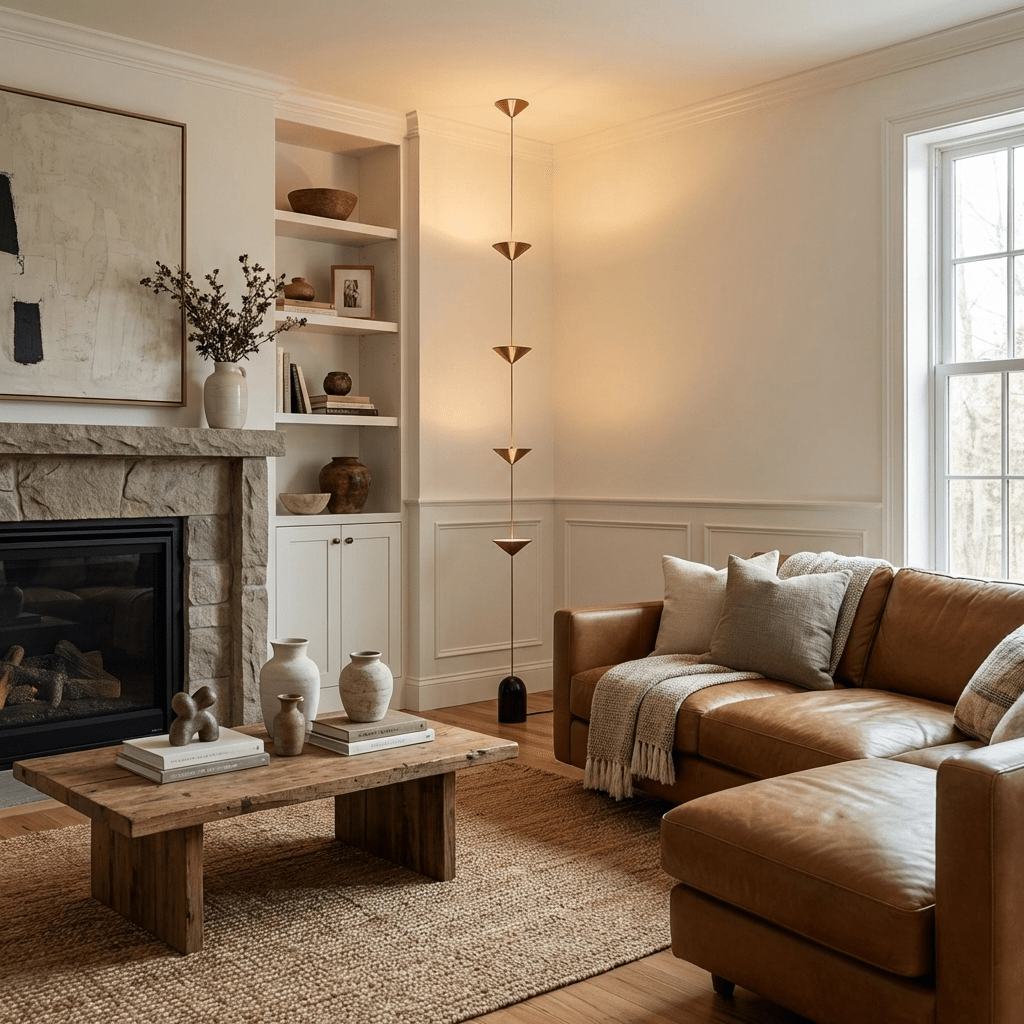Meridian Marble Counterweight Floor Lamp