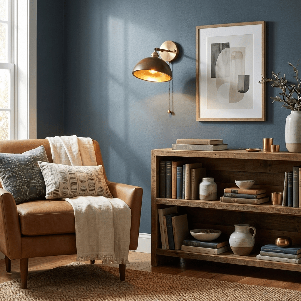 Torva Walnut & Brass Dome Sconce