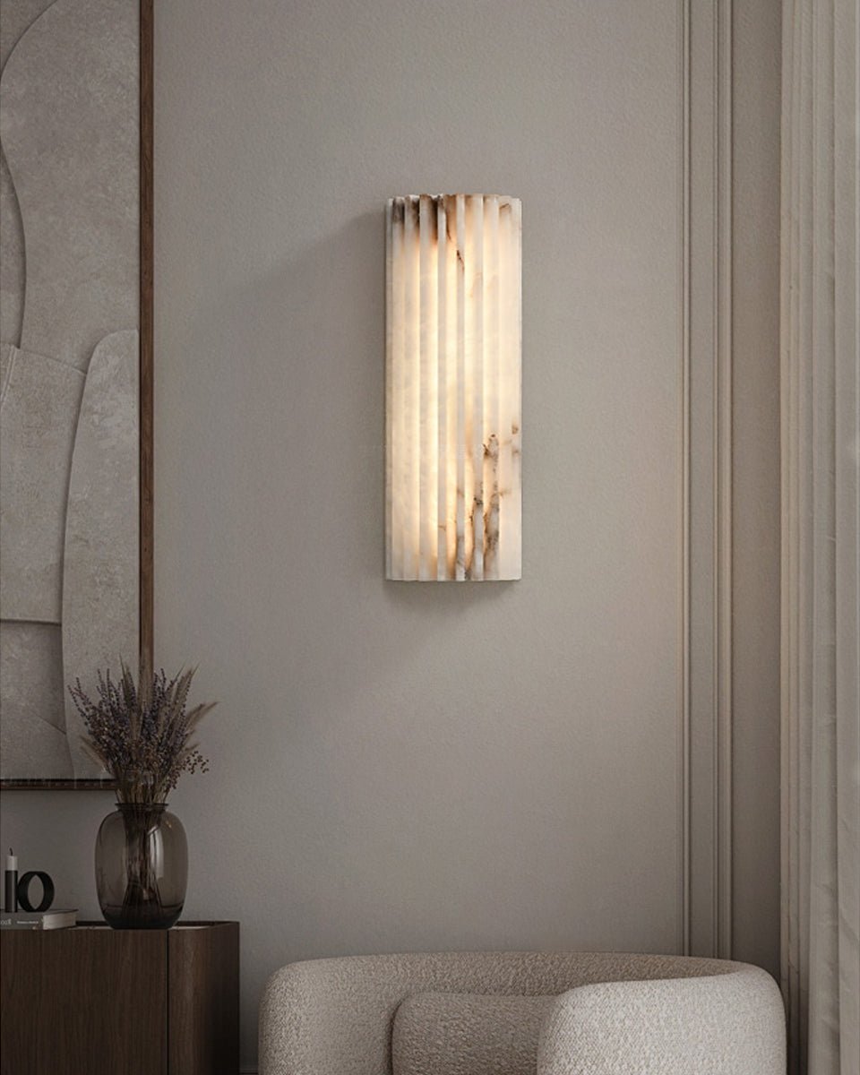 Cascata Fluted Stone Sconce