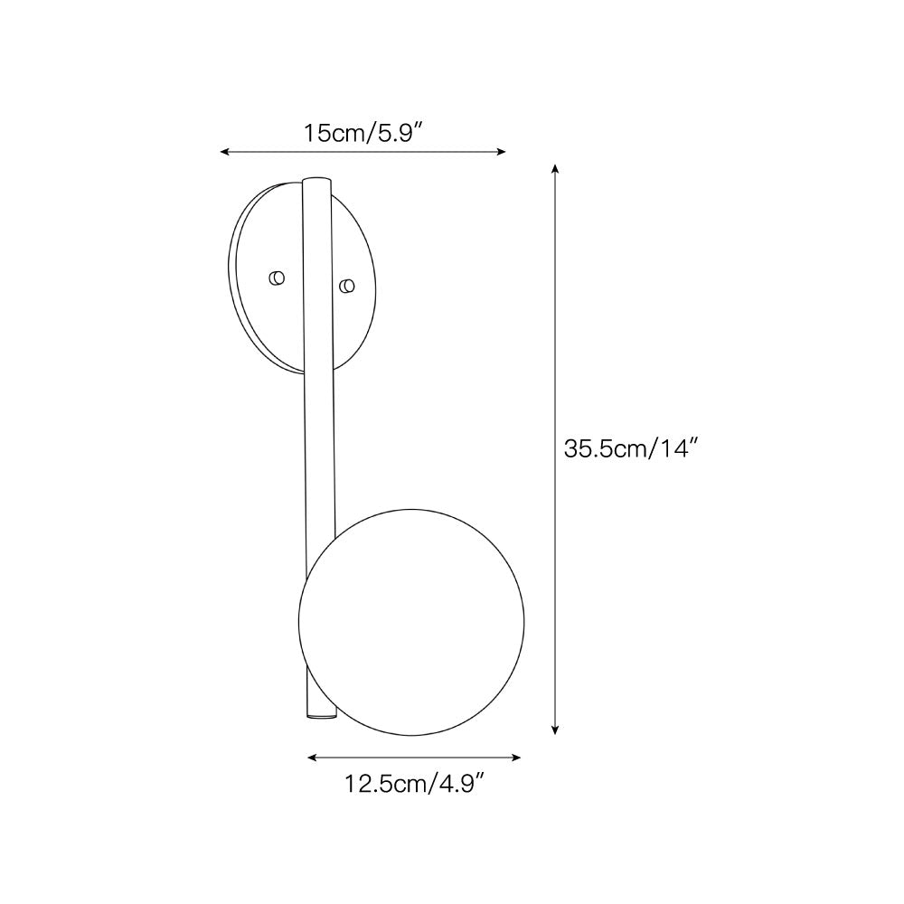 Round Alabaster Disc Wall Sconce