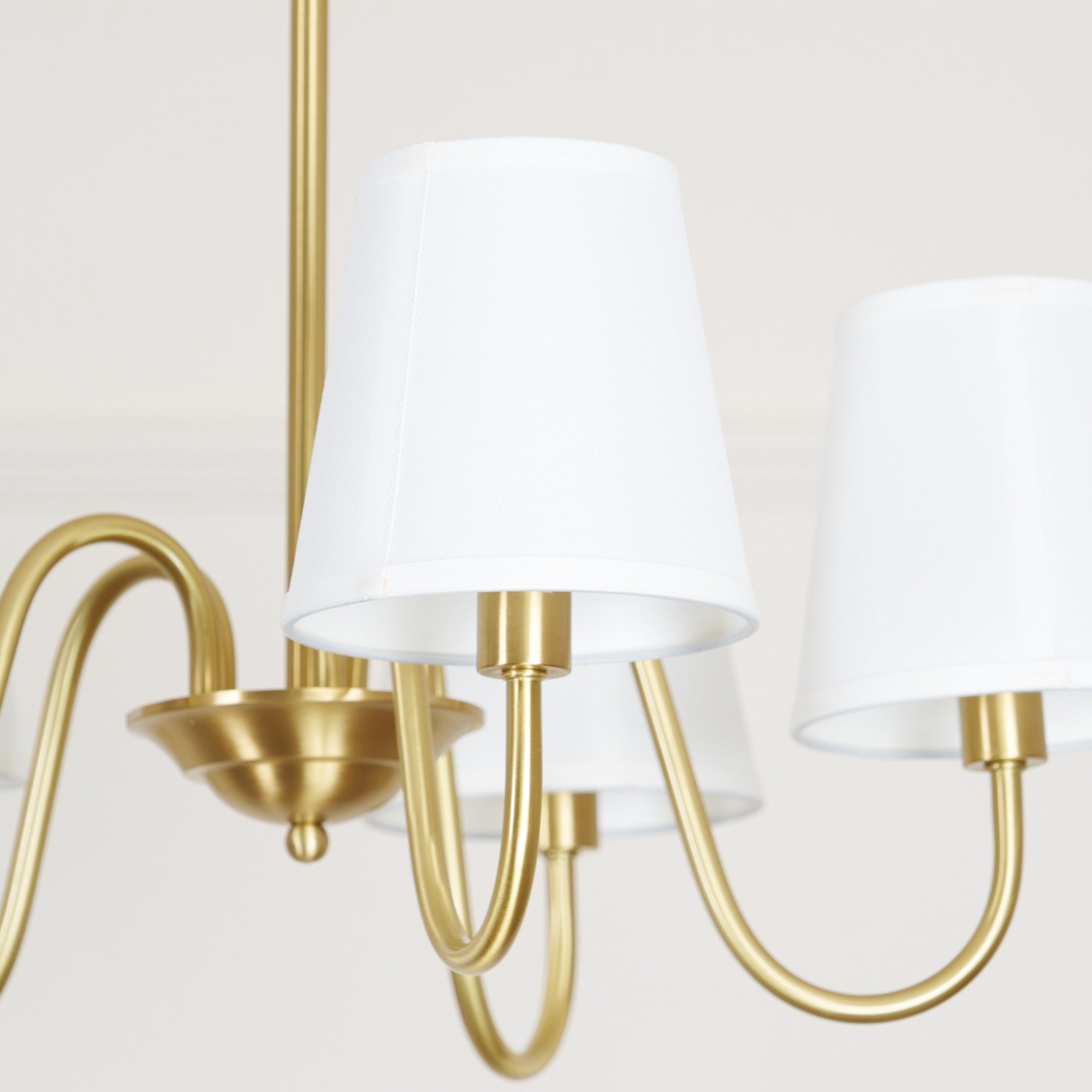 Harrow Aged Brass & Linen Chandelier