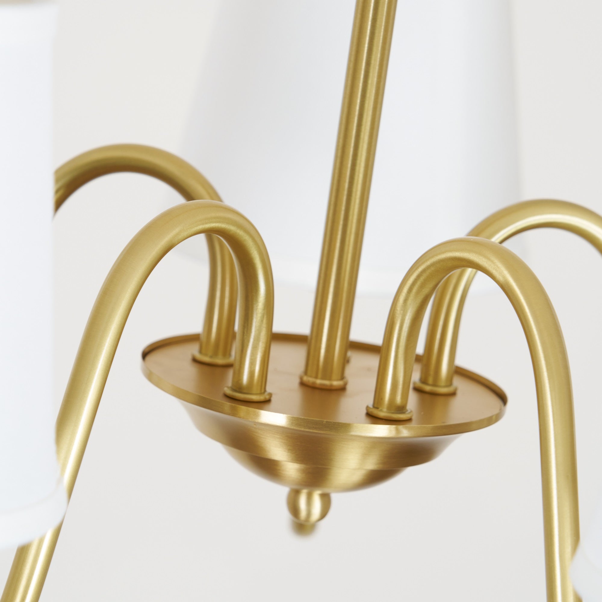Harrow Aged Brass & Linen Chandelier