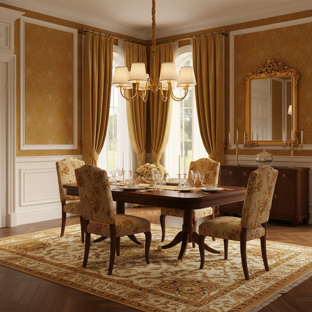 Harrow Aged Brass & Linen Chandelier