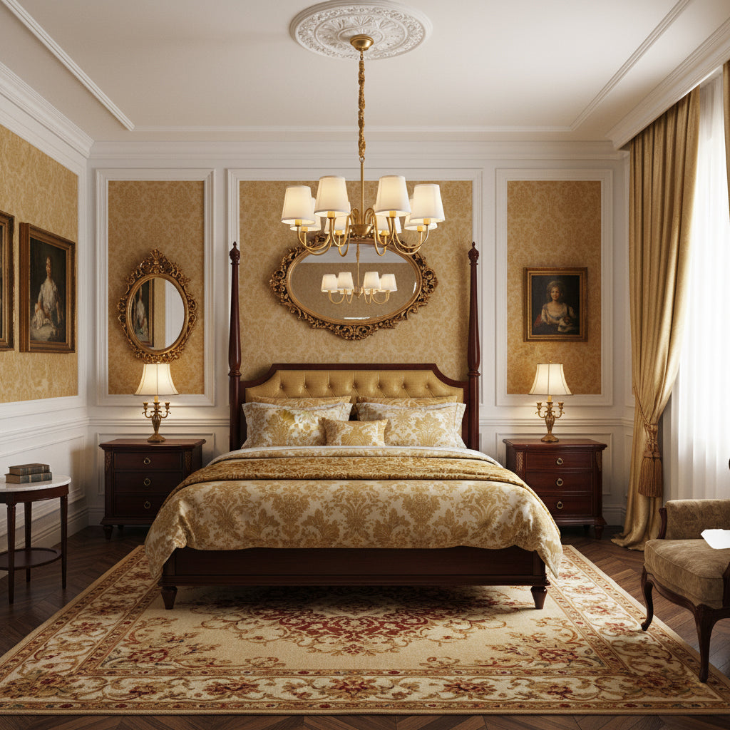 Harrow Aged Brass & Linen Chandelier