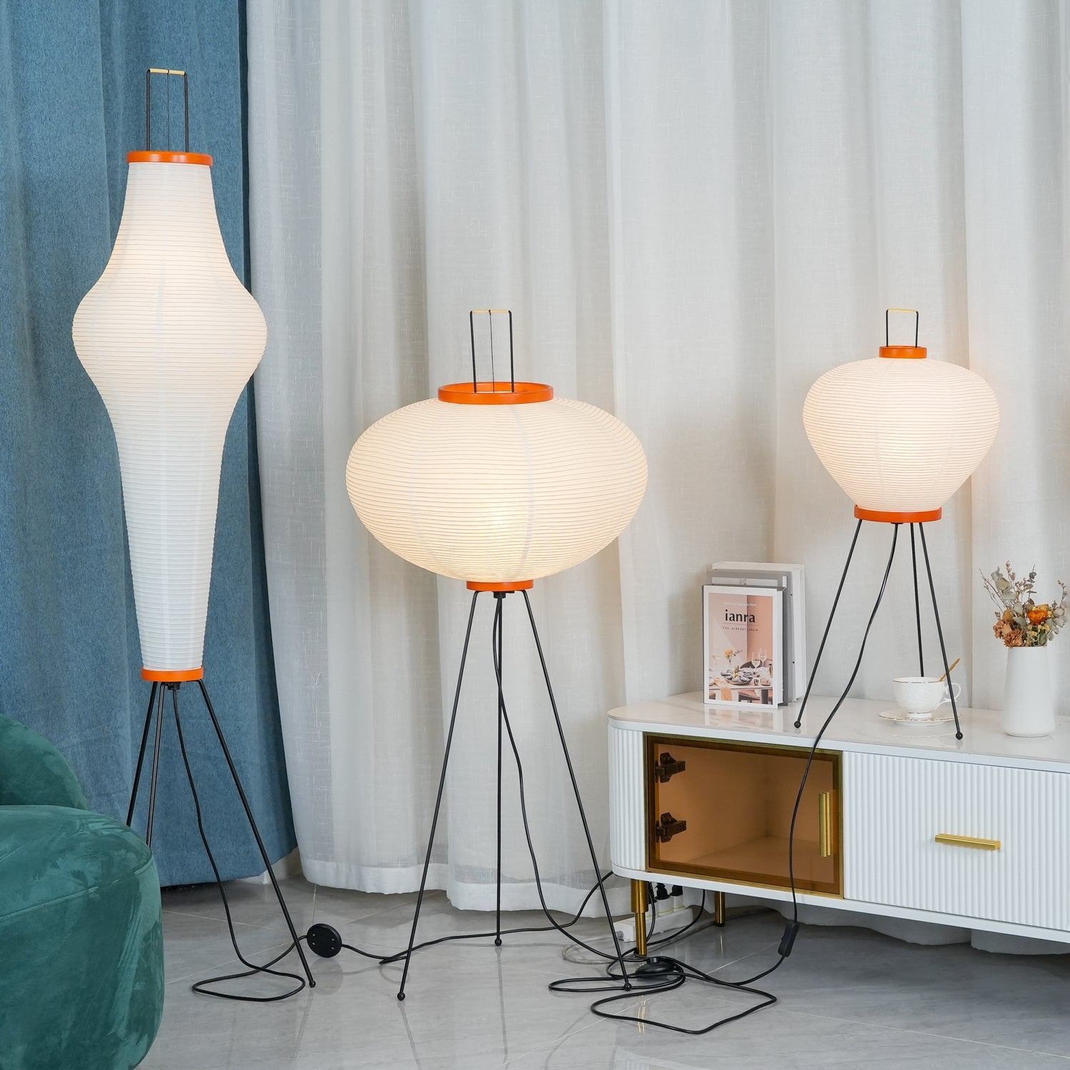 Nagare Mulberry Paper Floor Lamp
