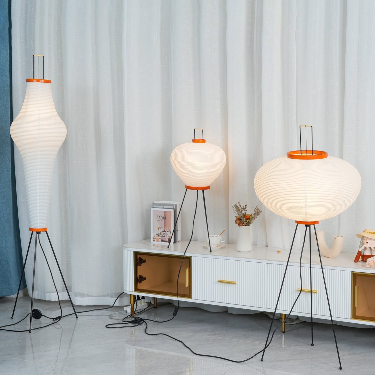 Nagare Mulberry Paper Floor Lamp