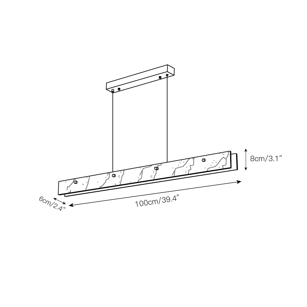 Vena Alabaster Linear Pendant