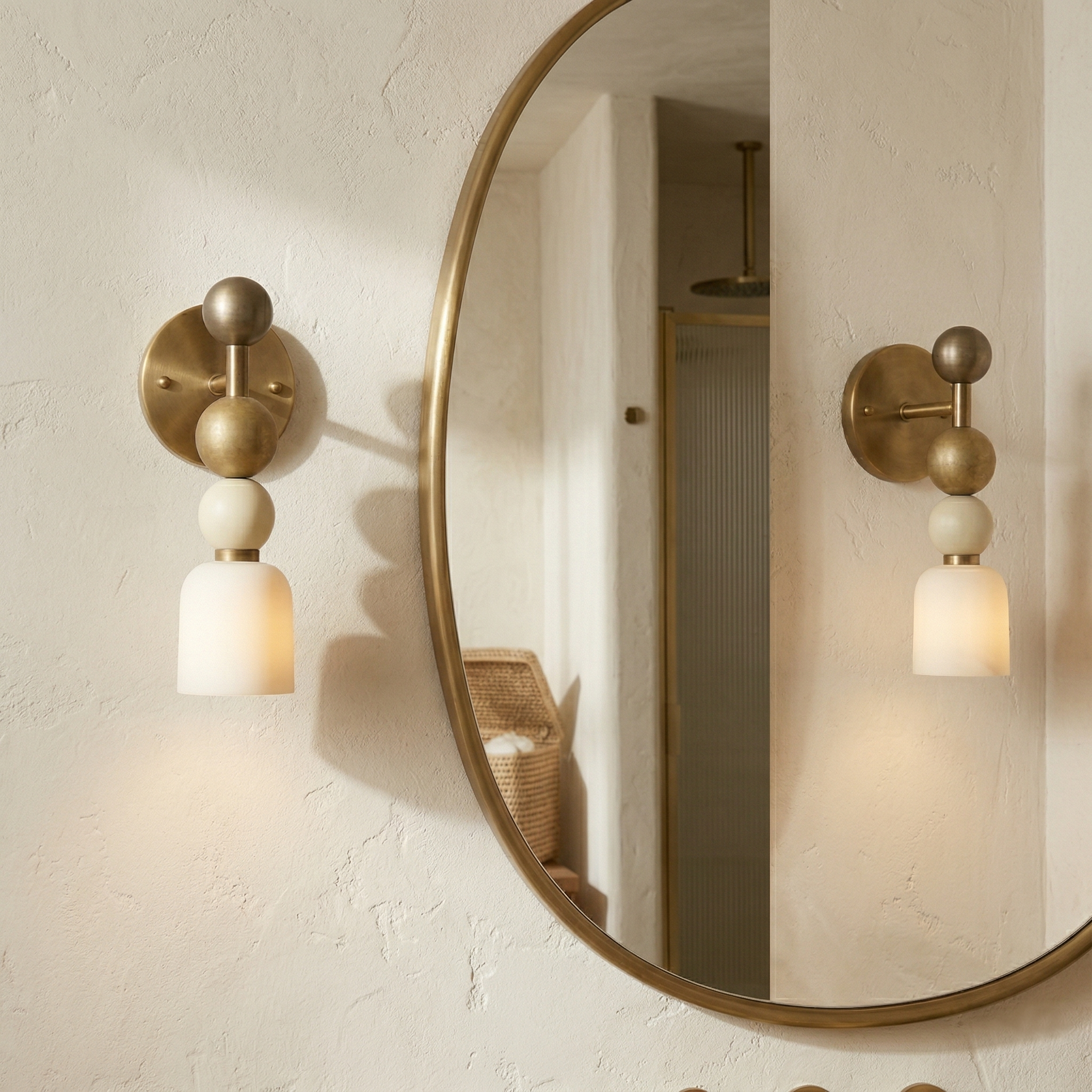 Cairn Alabaster & Brass Sconce