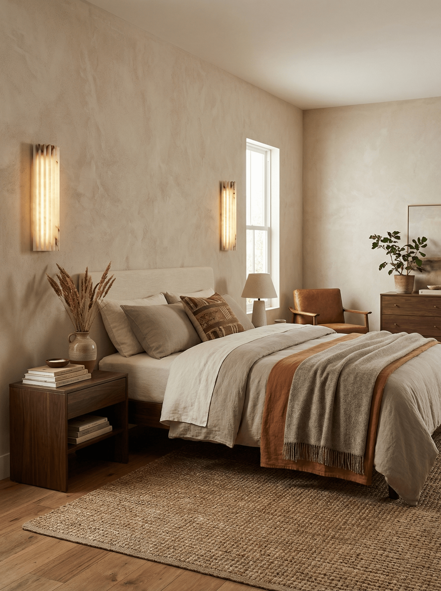 Cascata Fluted Stone Sconce