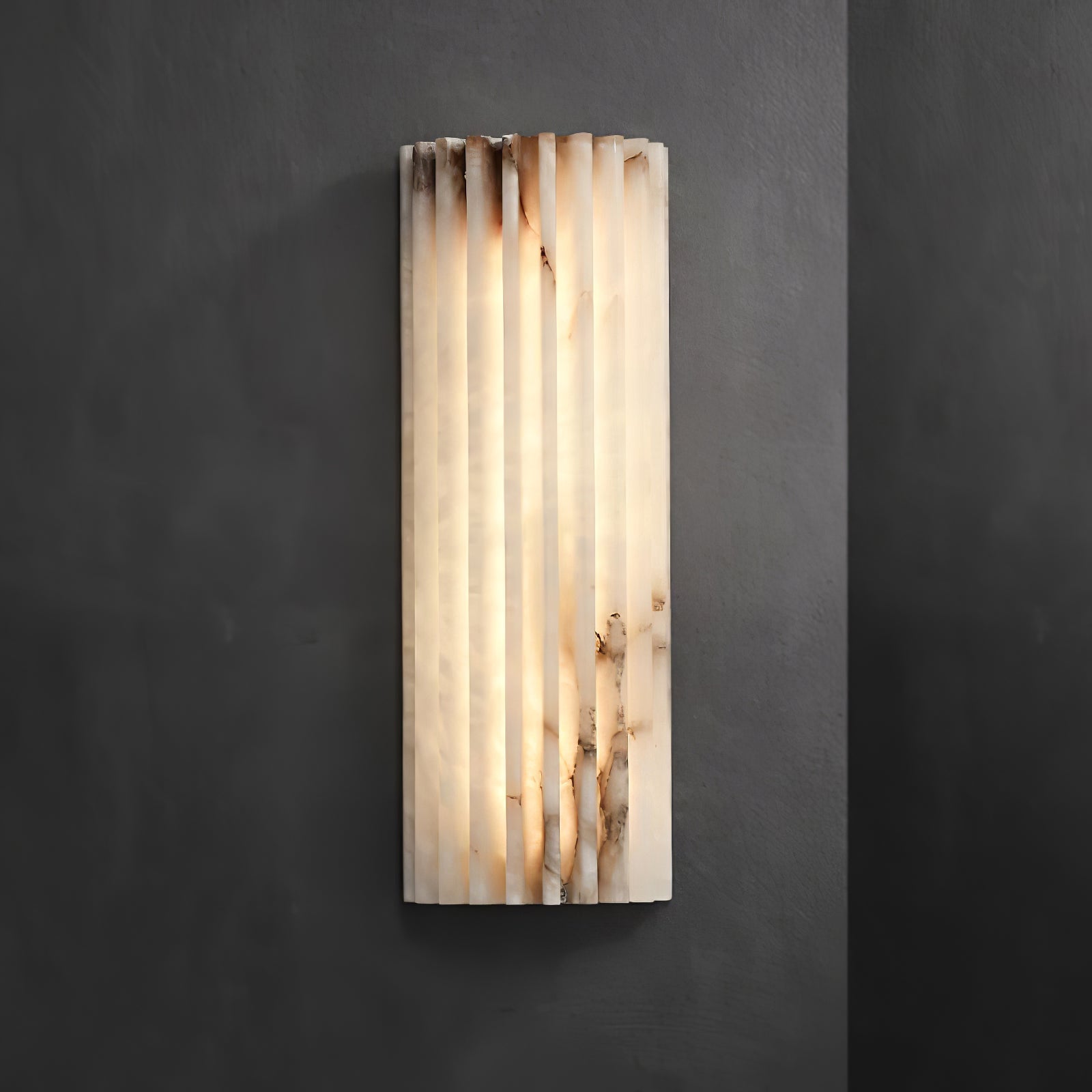 Cascata Fluted Stone Sconce