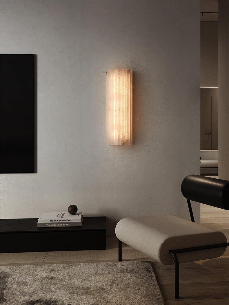 Cascata Fluted Stone Sconce