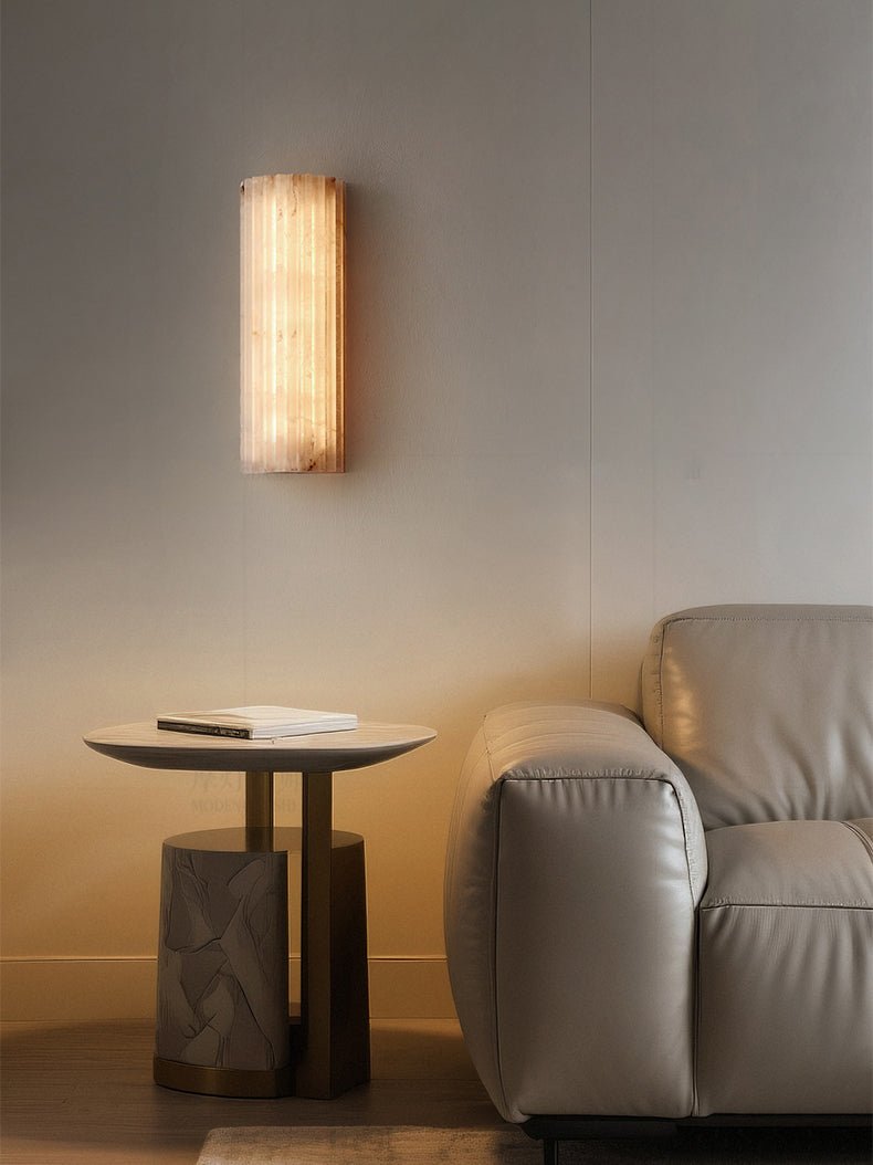 Cascata Fluted Stone Sconce