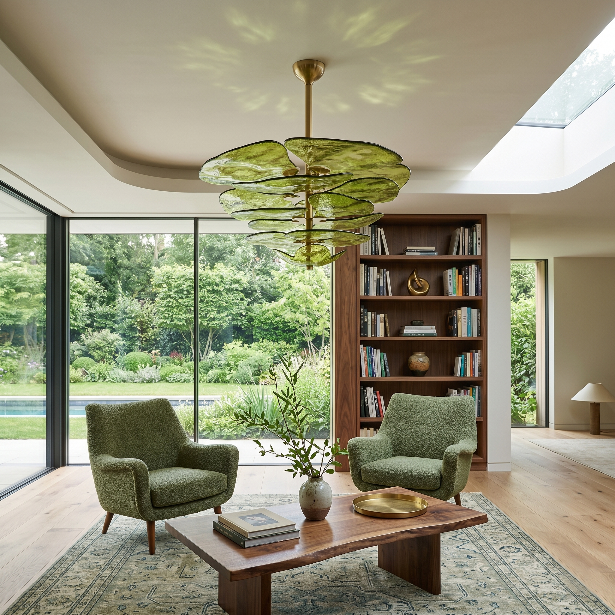 Corolla Tiered Glass Petal Chandelier