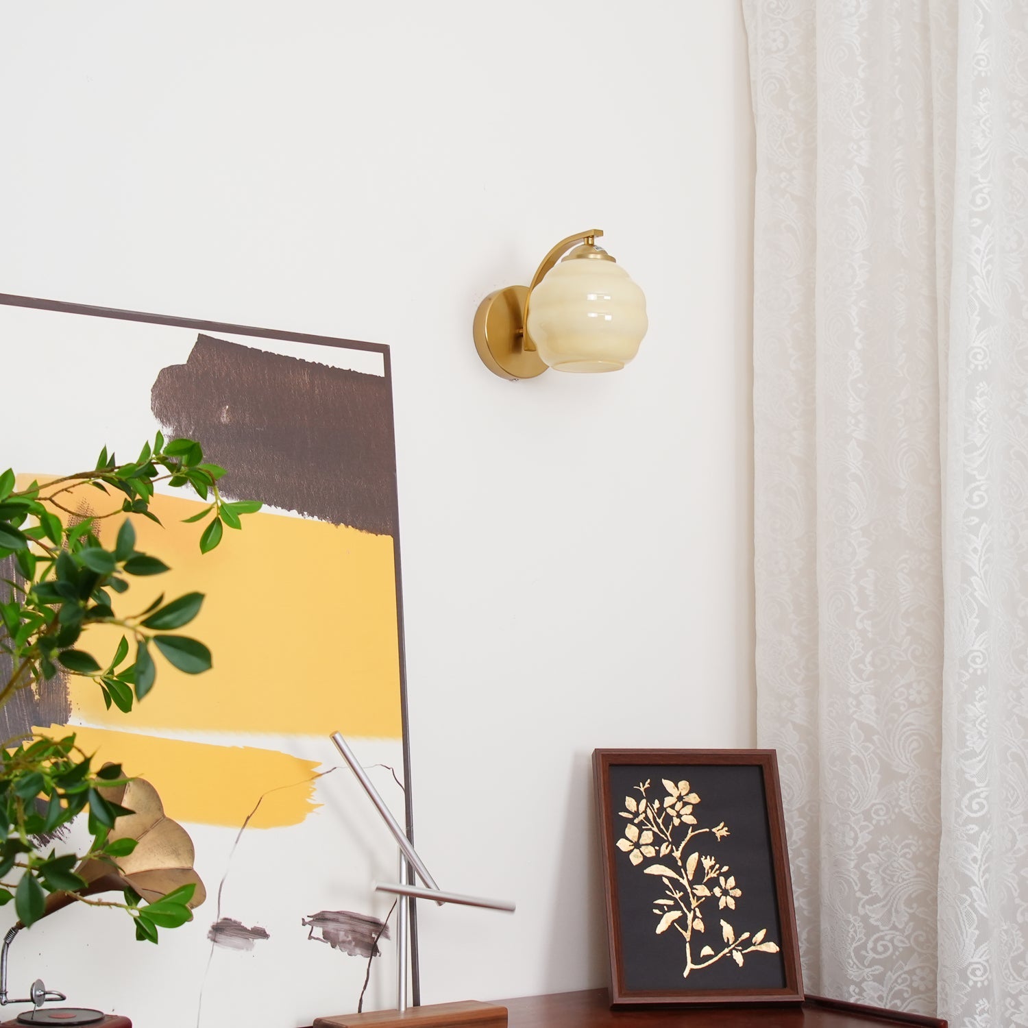 Gatsby Opal Globe Sconce