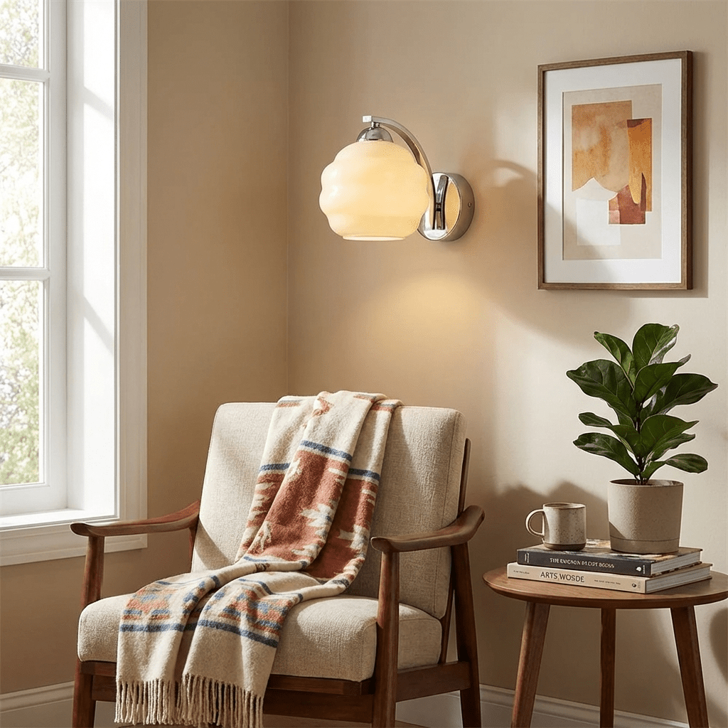 Gatsby Opal Globe Sconce
