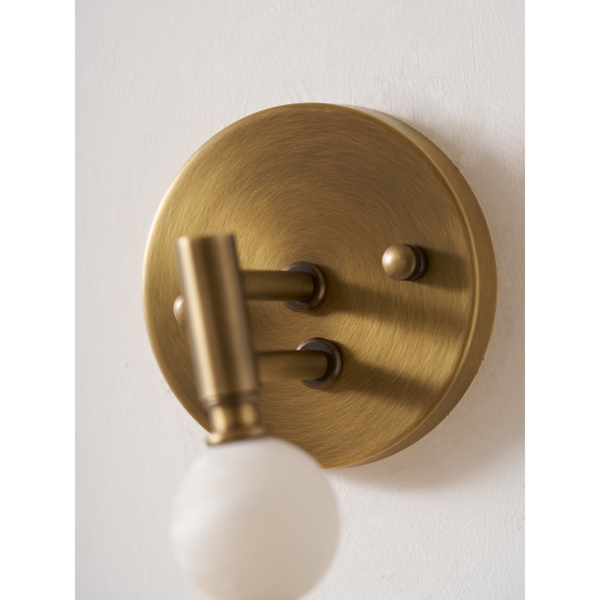 Antique Brass & Marble Wall Sconce