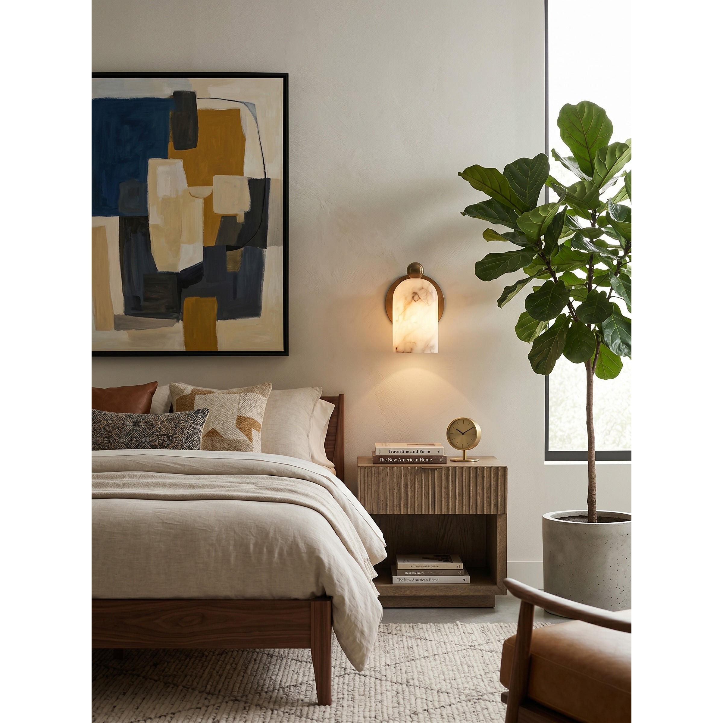 Calla Alabaster Dome Sconce