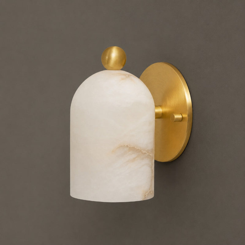 Calla Alabaster Dome Sconce