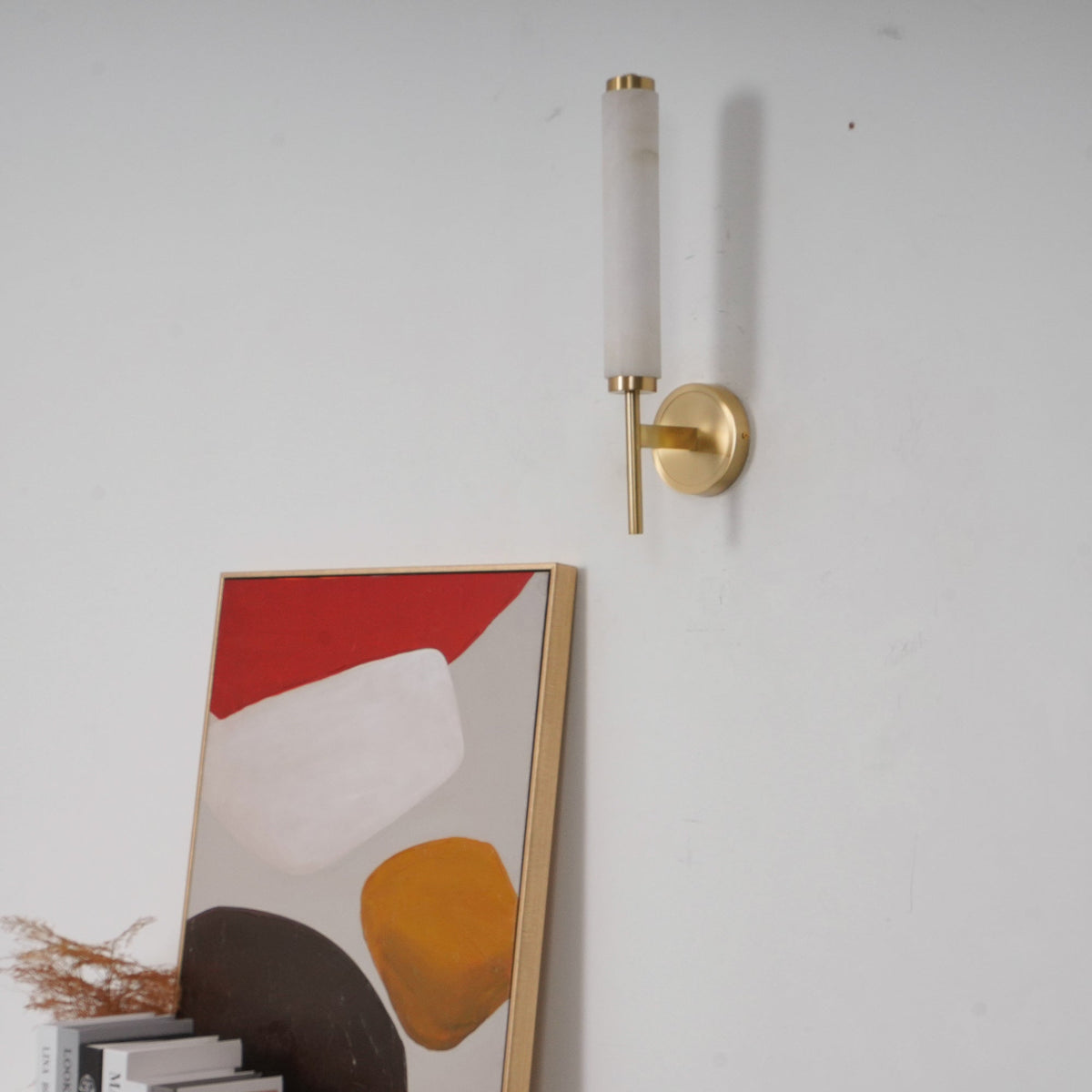 Talia Alabaster Column Sconce