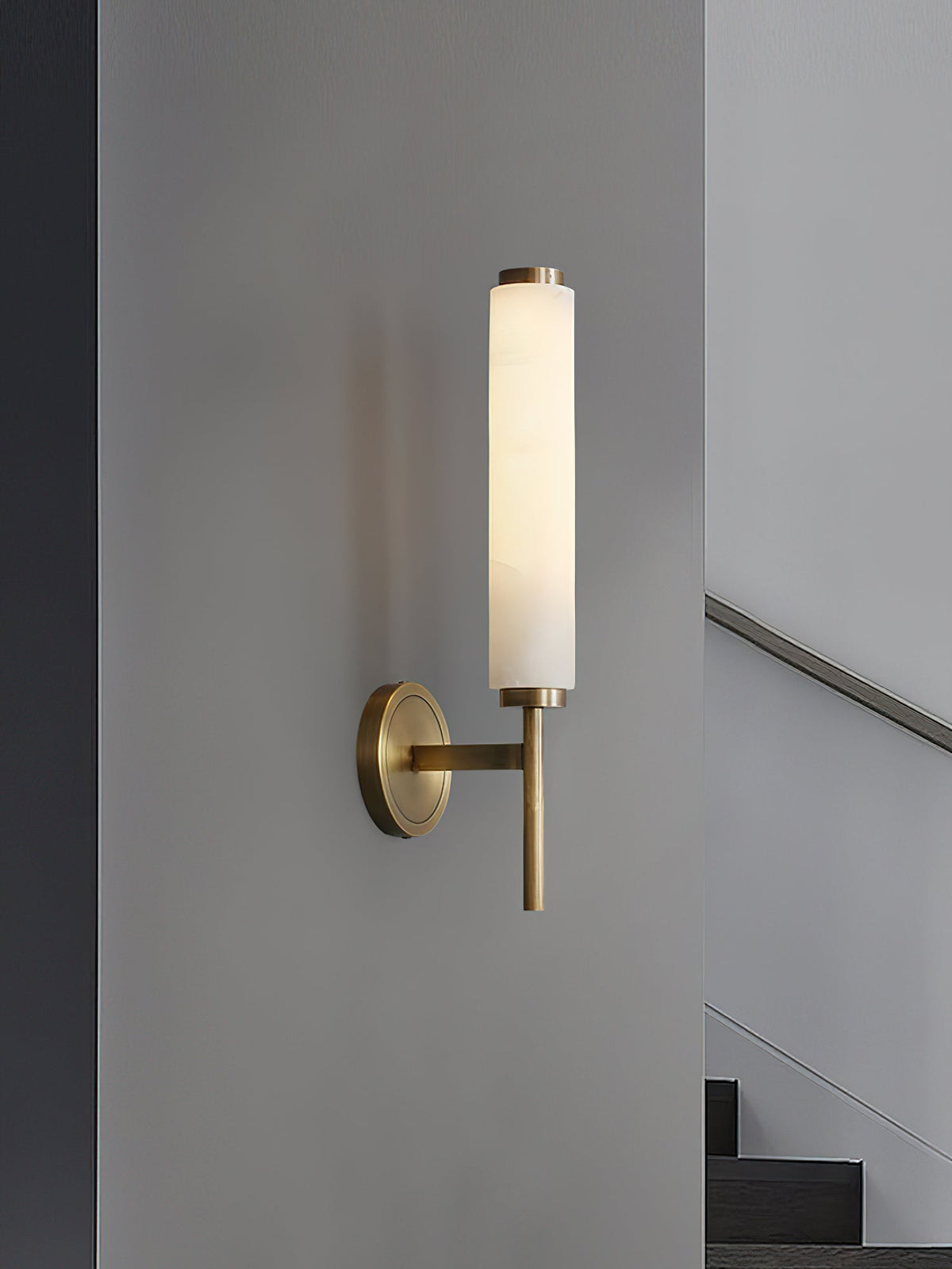Talia Alabaster Column Sconce