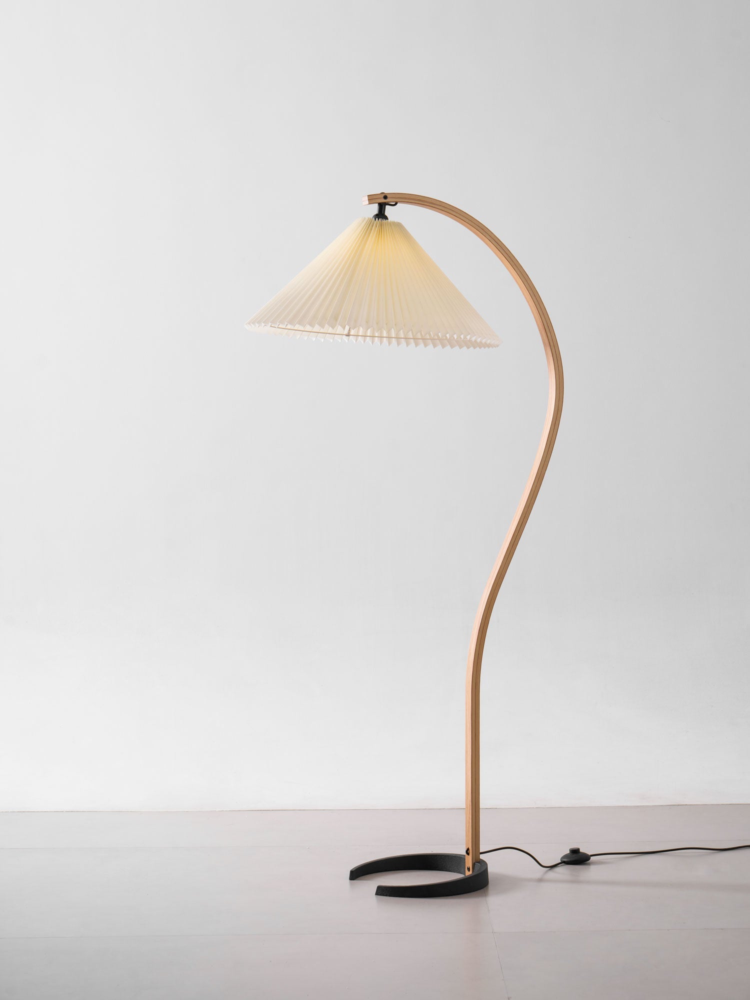 Halden Beechwood Dome Floor Lamp