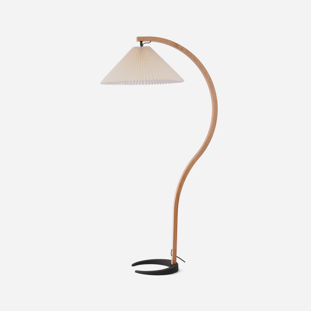 Halden Beechwood Dome Floor Lamp
