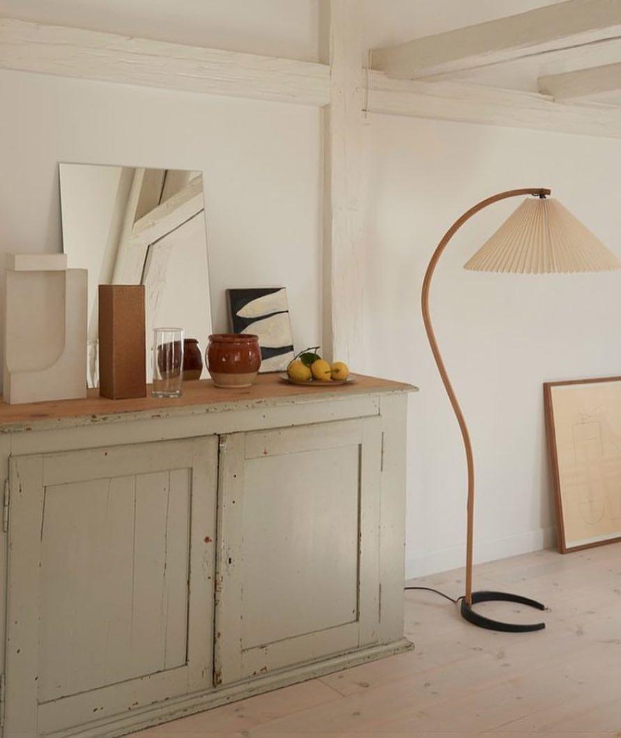 Halden Beechwood Dome Floor Lamp