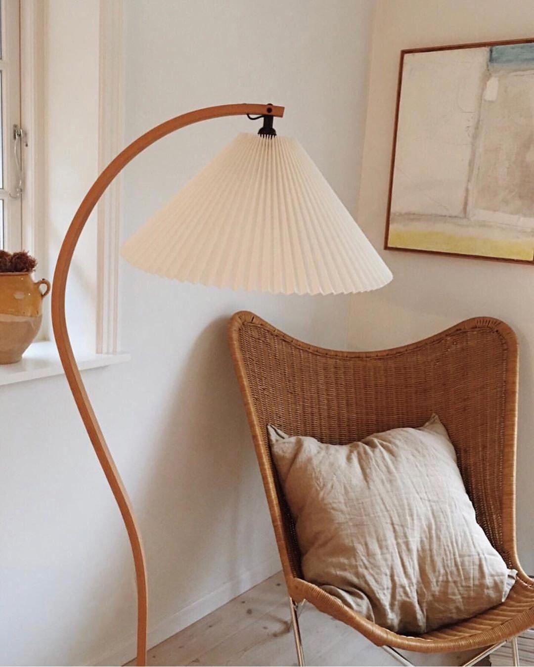 Halden Beechwood Dome Floor Lamp