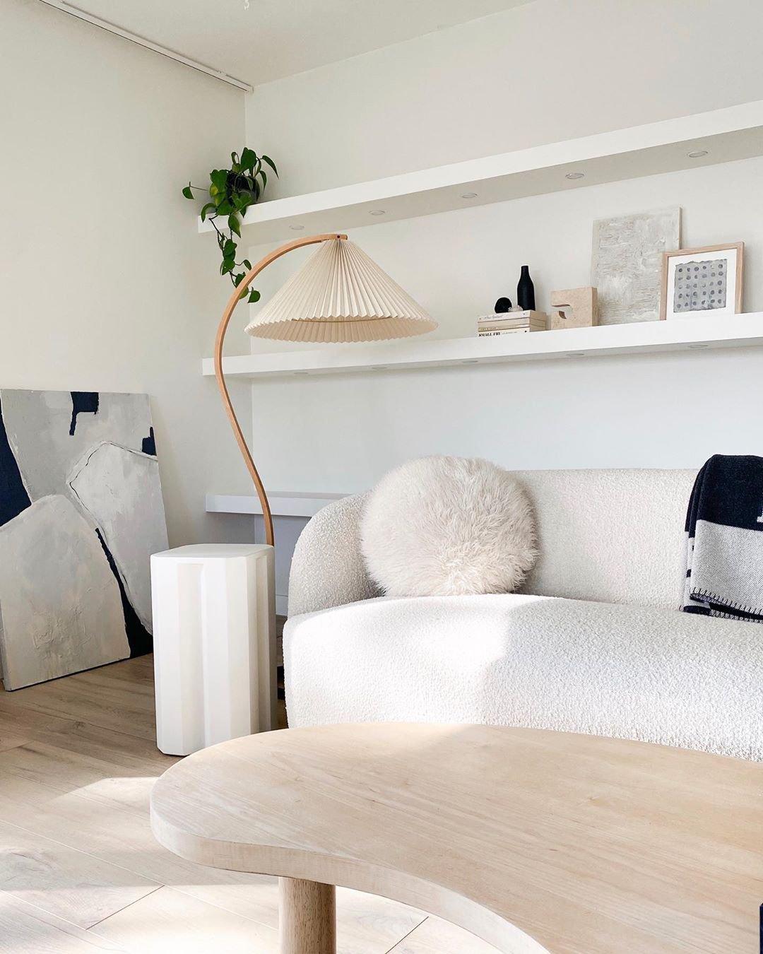 Halden Beechwood Dome Floor Lamp
