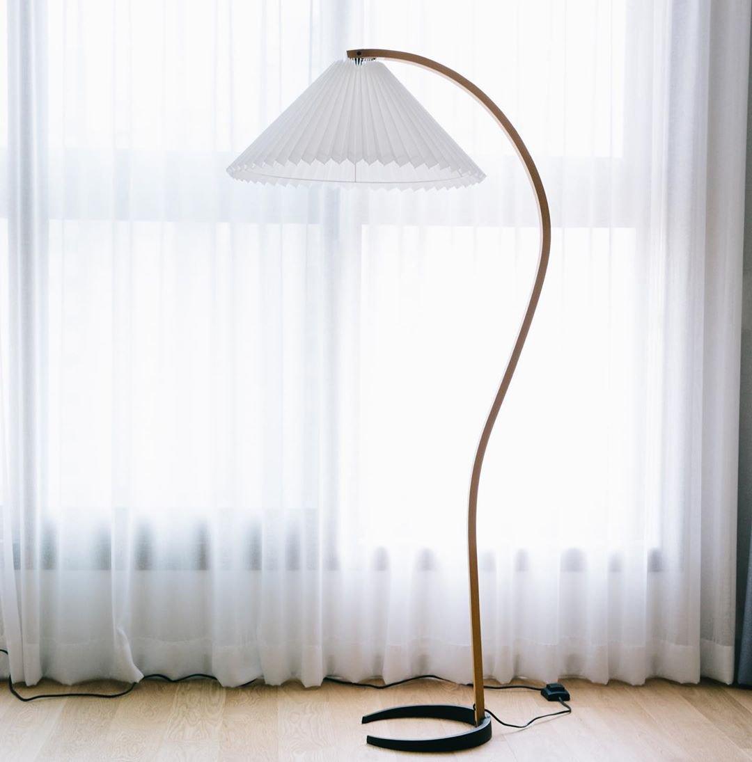 Halden Beechwood Dome Floor Lamp