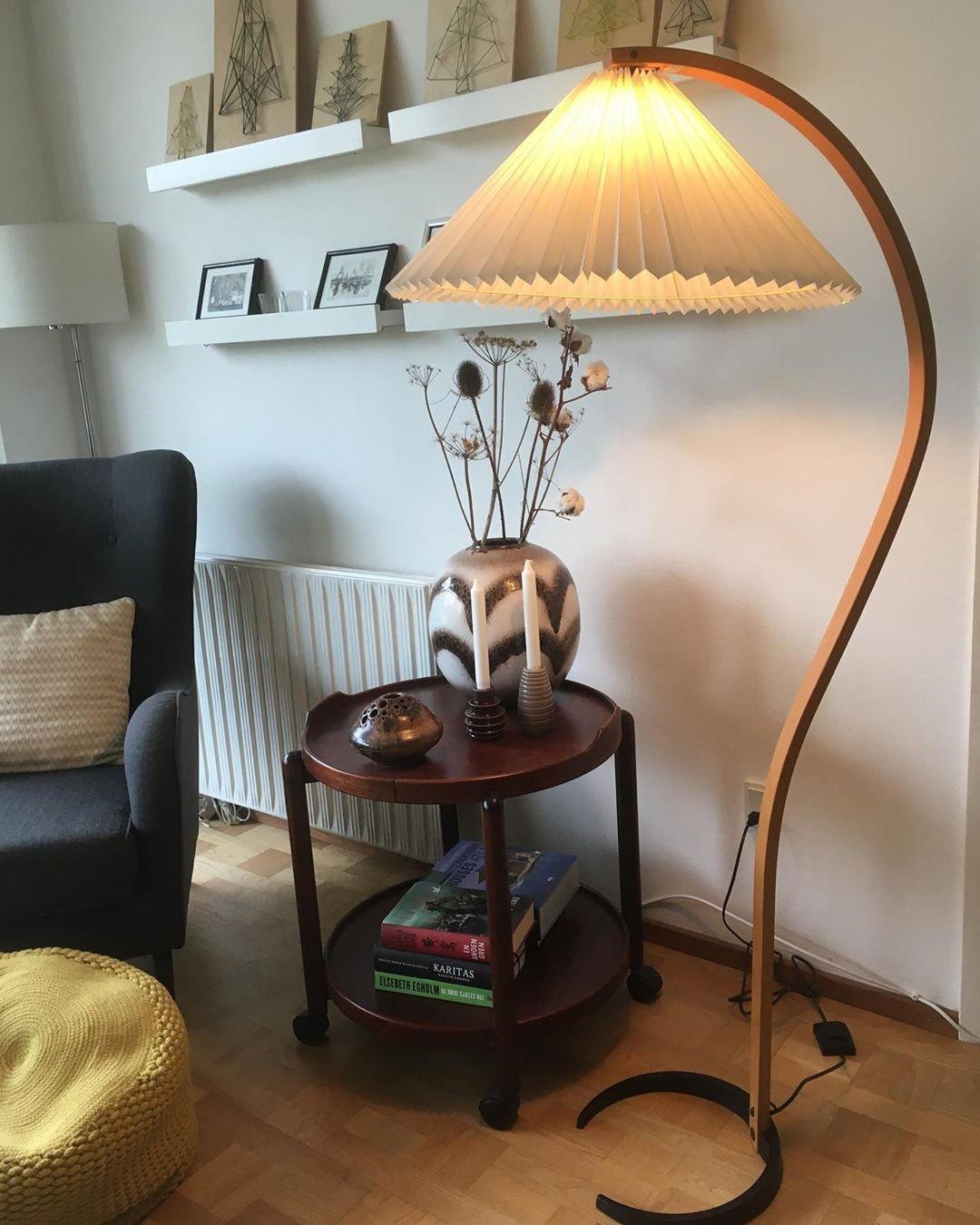 Halden Beechwood Dome Floor Lamp