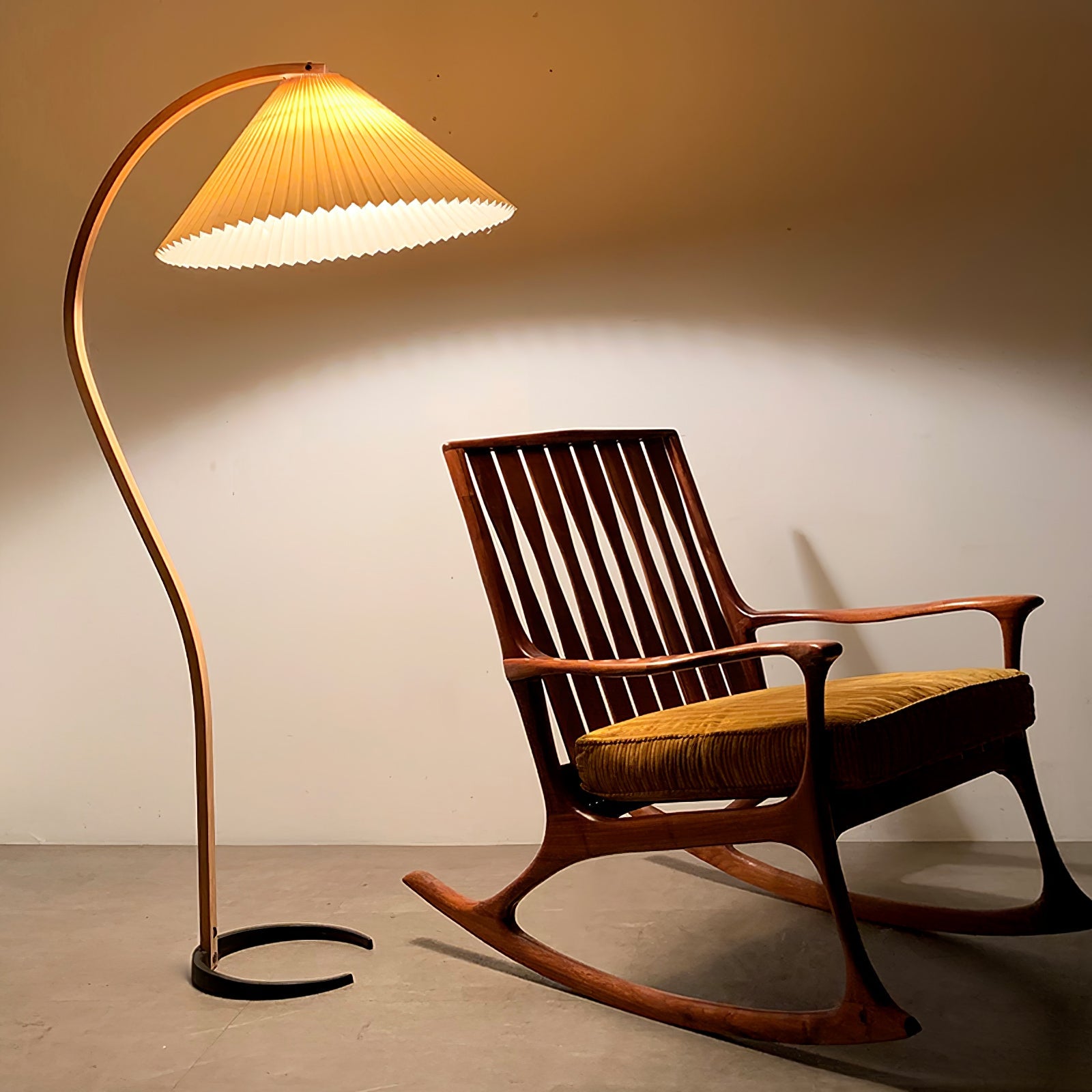Halden Beechwood Dome Floor Lamp