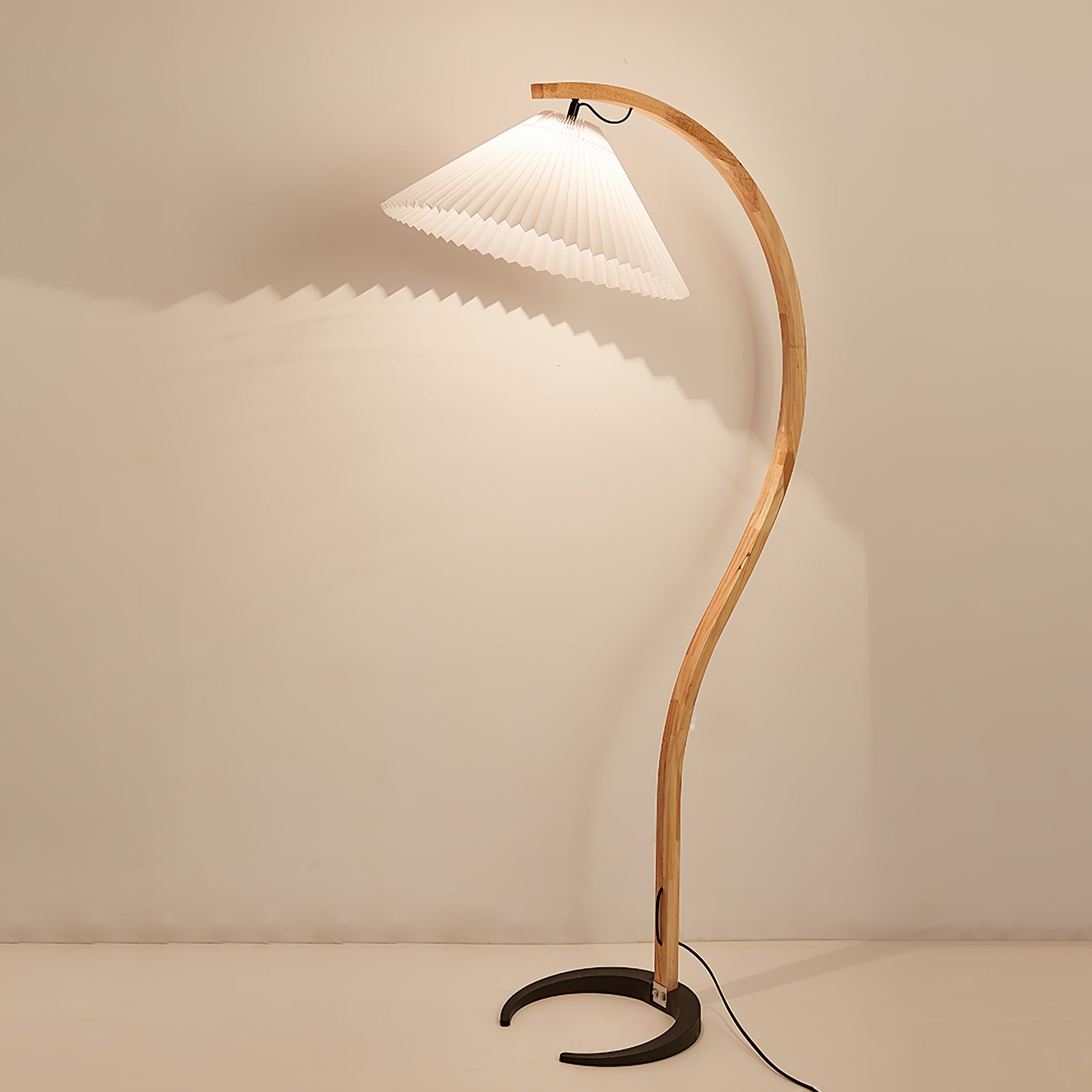 Halden Beechwood Dome Floor Lamp