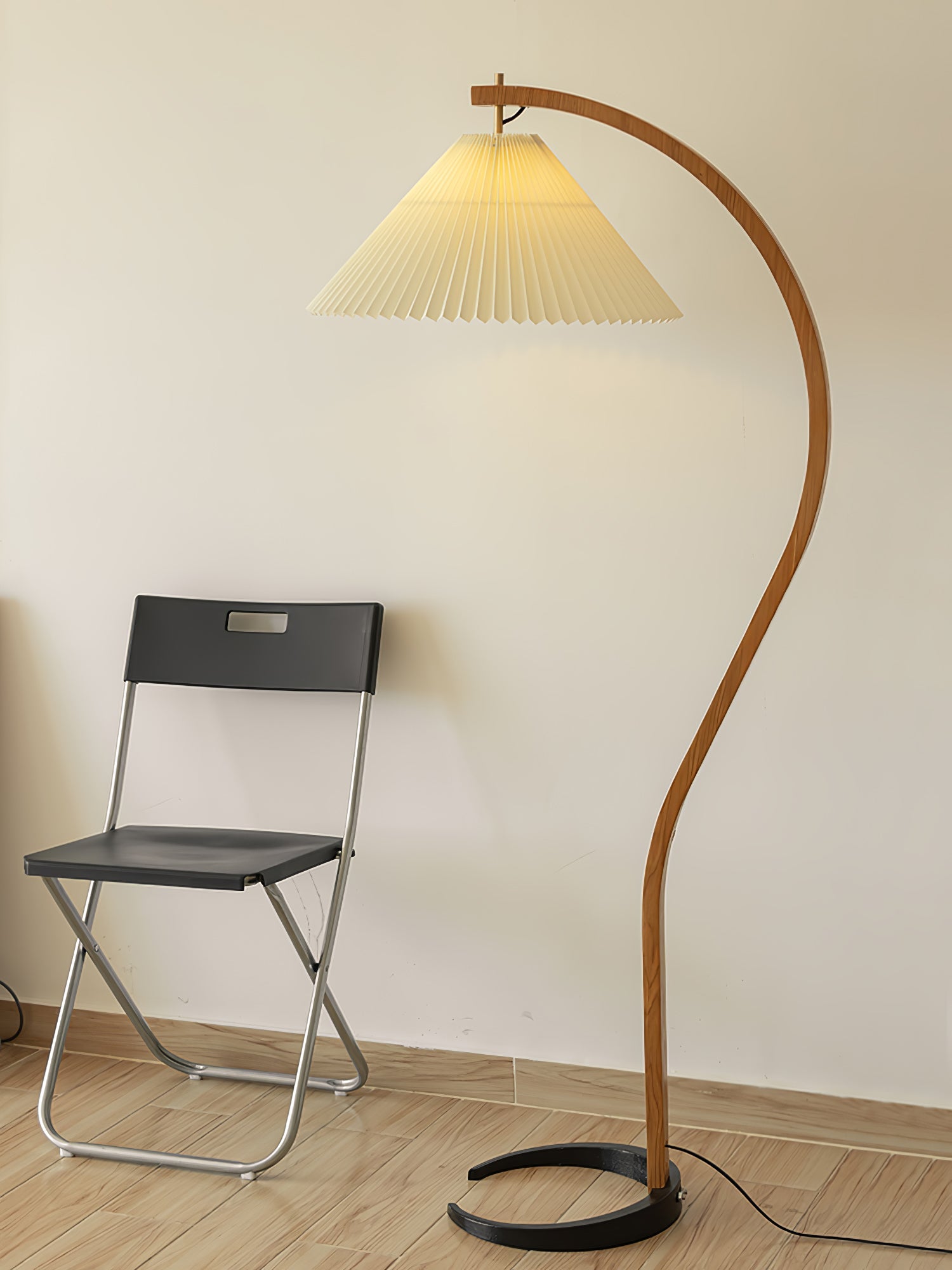 Halden Beechwood Dome Floor Lamp