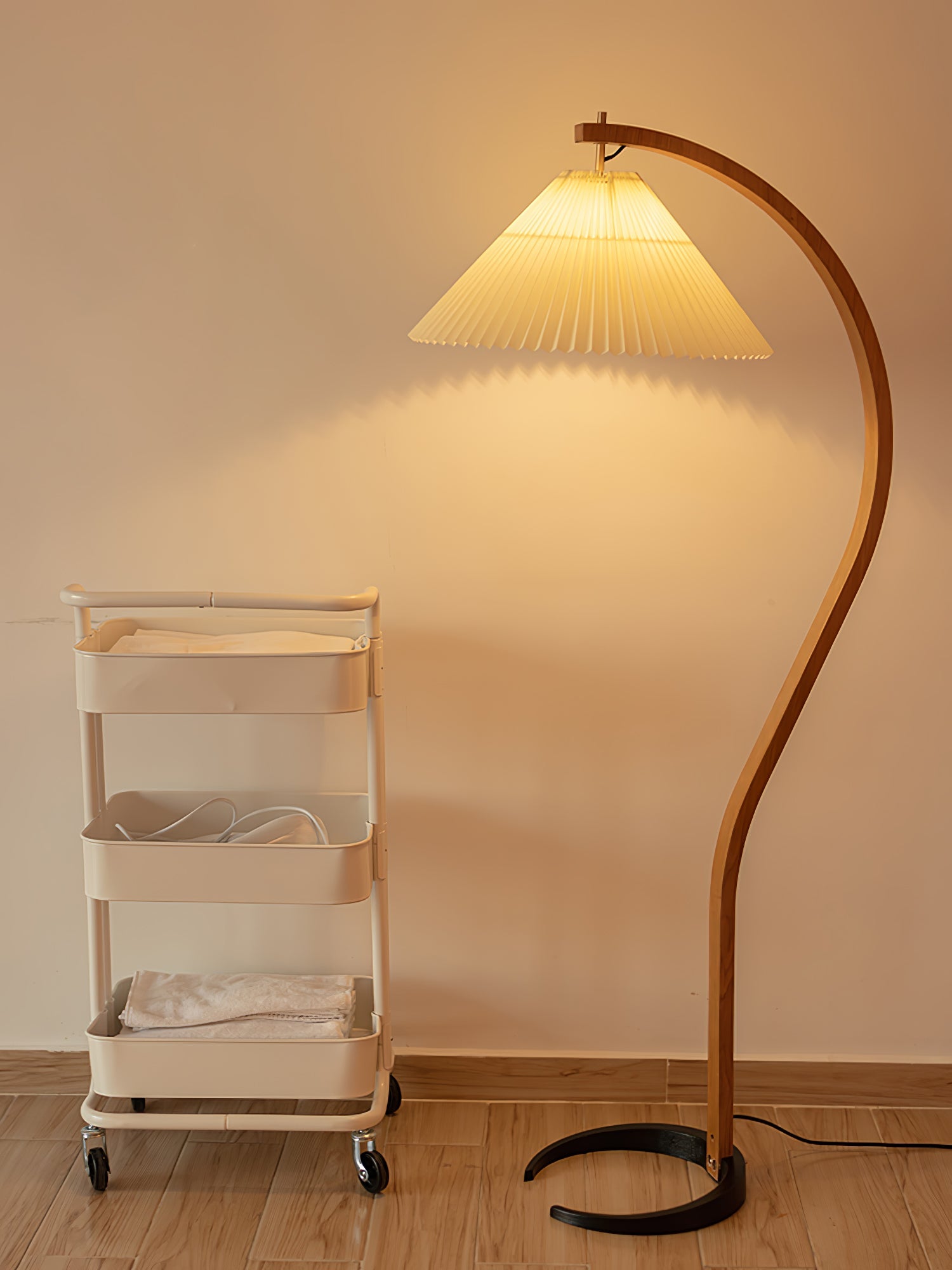 Halden Beechwood Dome Floor Lamp