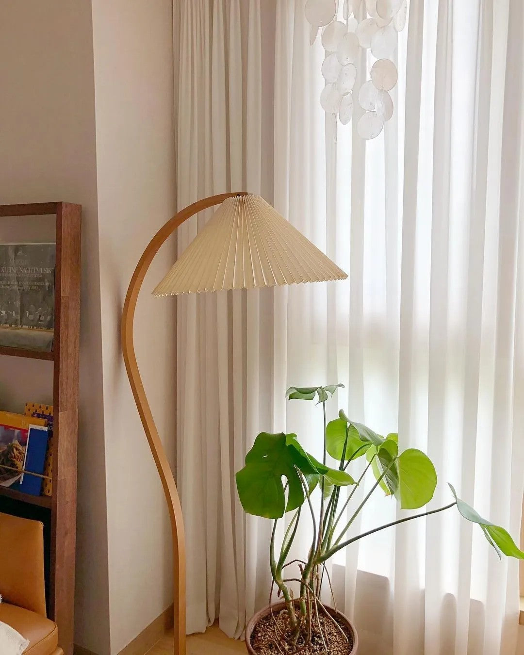 Halden Beechwood Dome Floor Lamp
